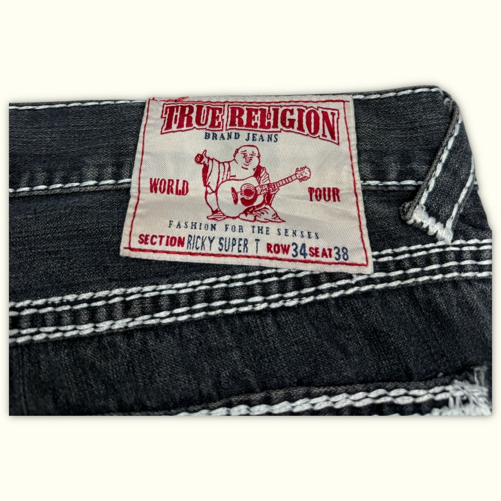 True Religion Jean Relaxed Homme 2000s Y2K – W34