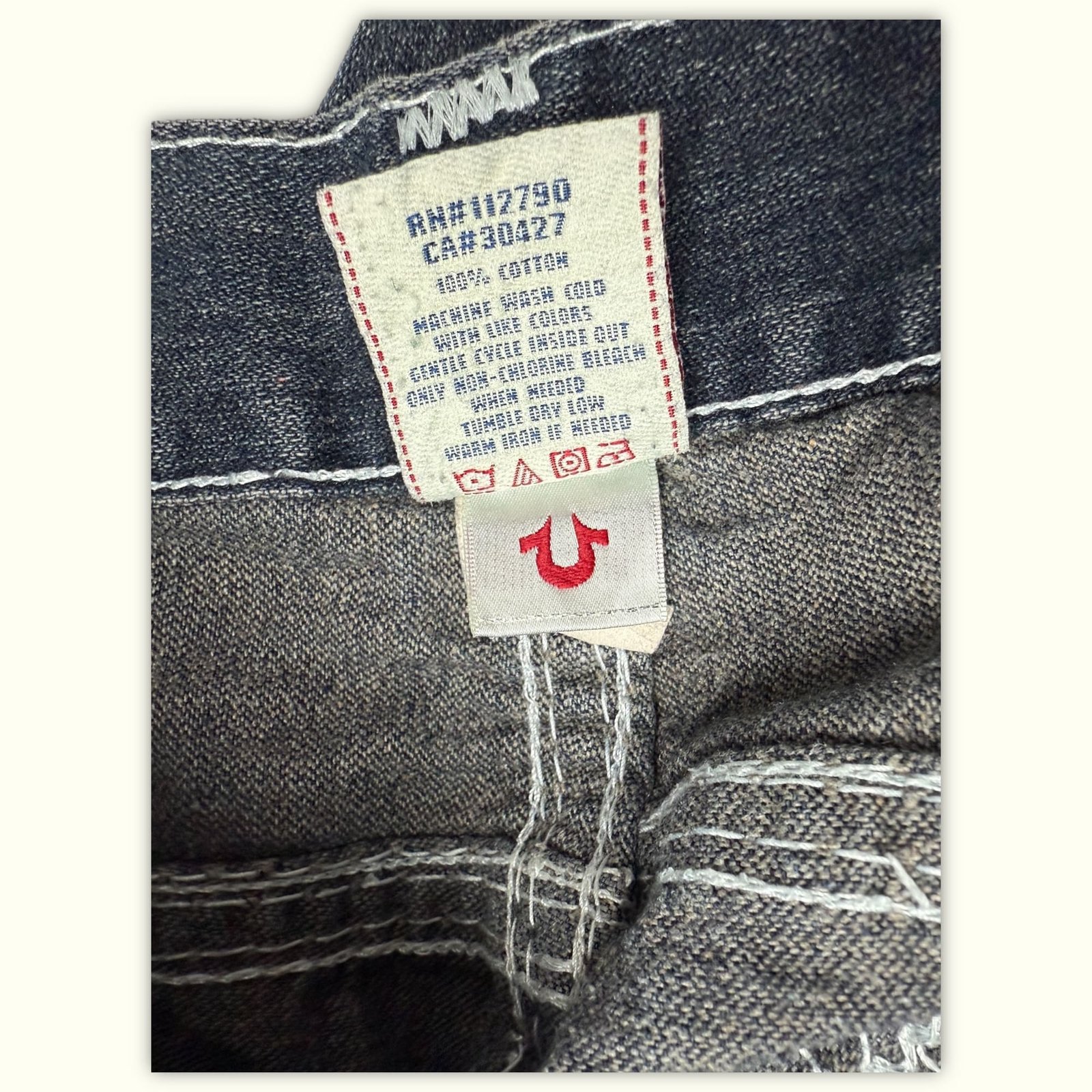 True Religion Jean Relaxed Homme 2000s Y2K – W34