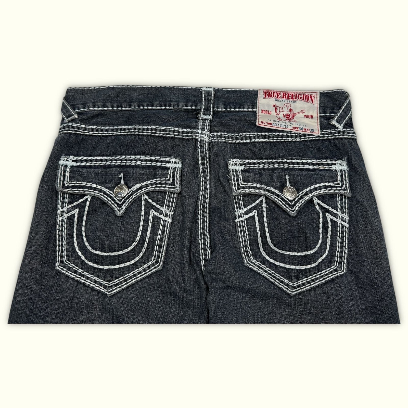 True Religion Jean Relaxed Homme 2000s Y2K – W34