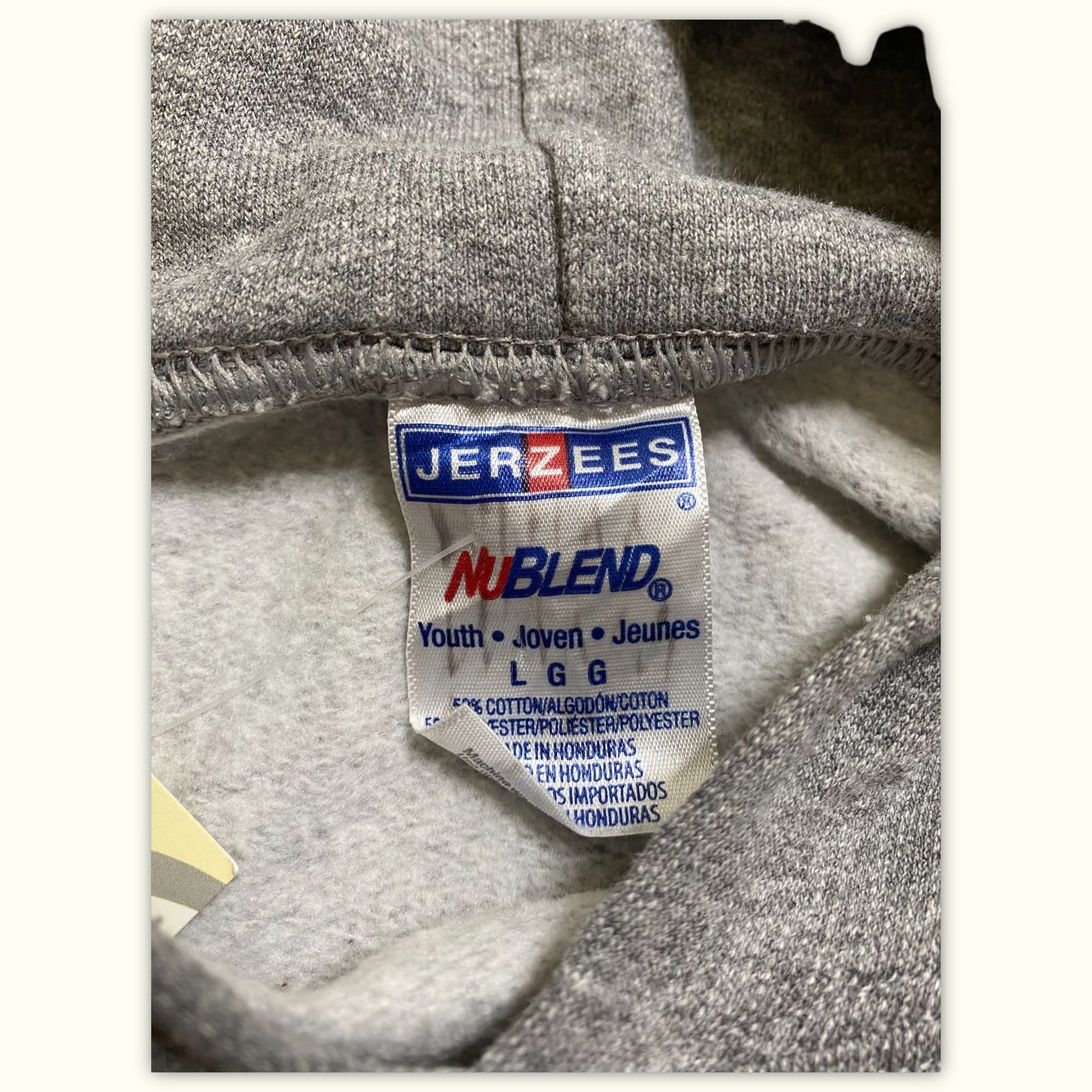Jerzees Hoodie Regular Garçon 2000s Preppy – L