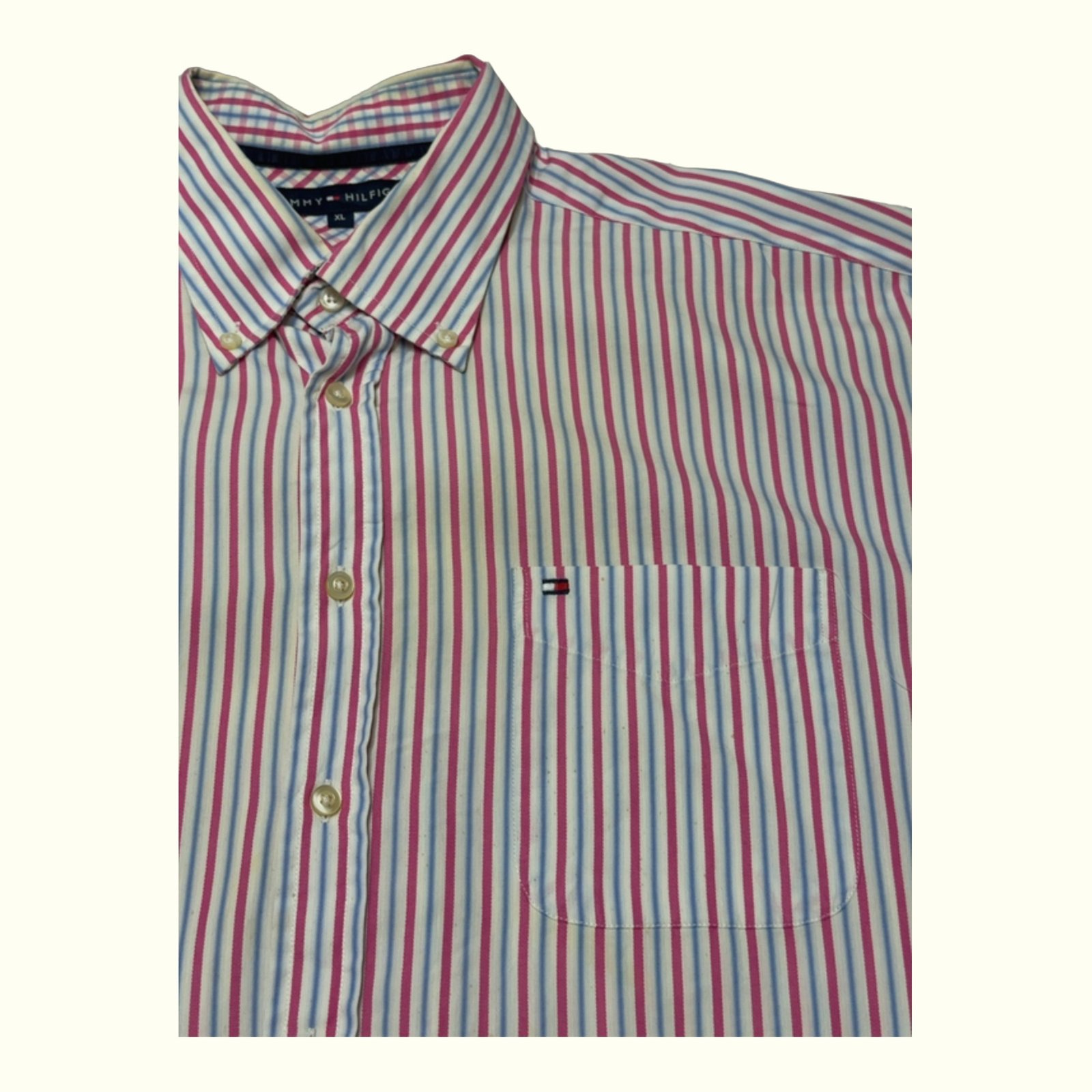 Tommy Hilfiger Chemise Regular Homme 2010s Preppy – XL