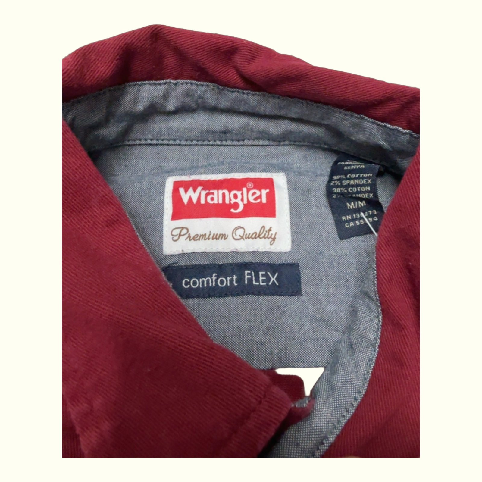 Wrangler comfort FLEX Koszula Regular Mężczyźni 2020s Odzież robocza – M