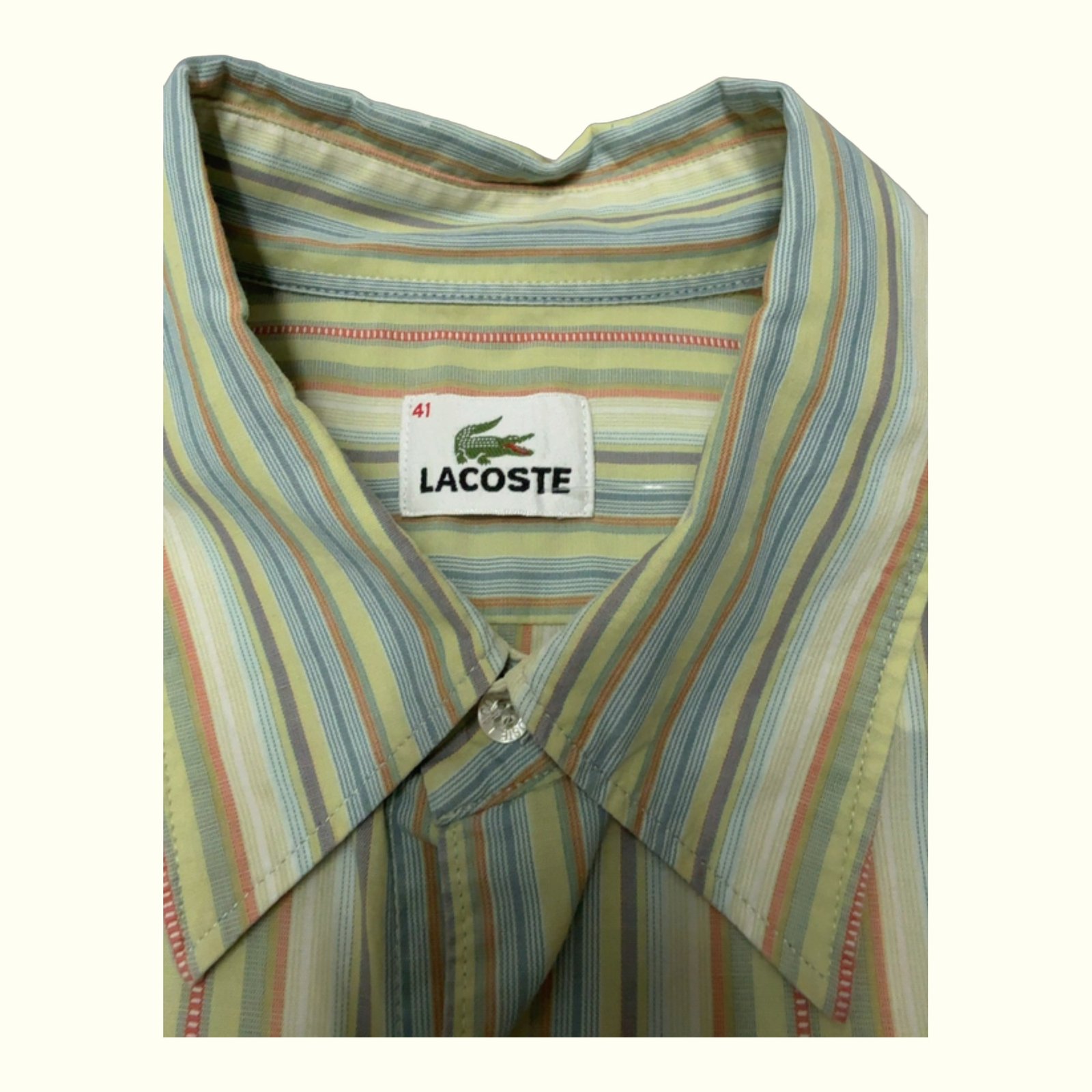 Lacoste Chemise Regular Homme 2000s Preppy – L