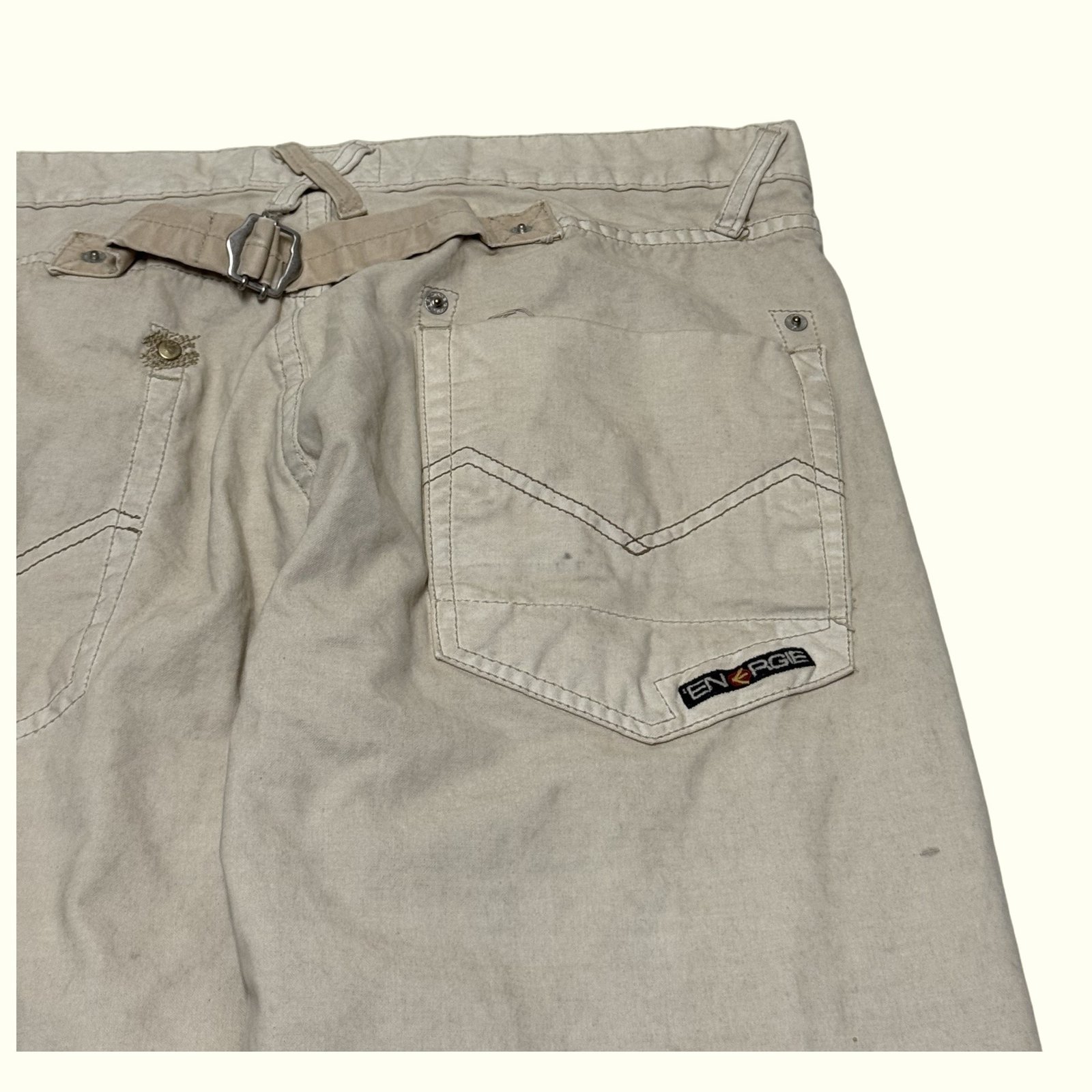Energie Pantalon Évasé Homme 2000s Y2K – W32