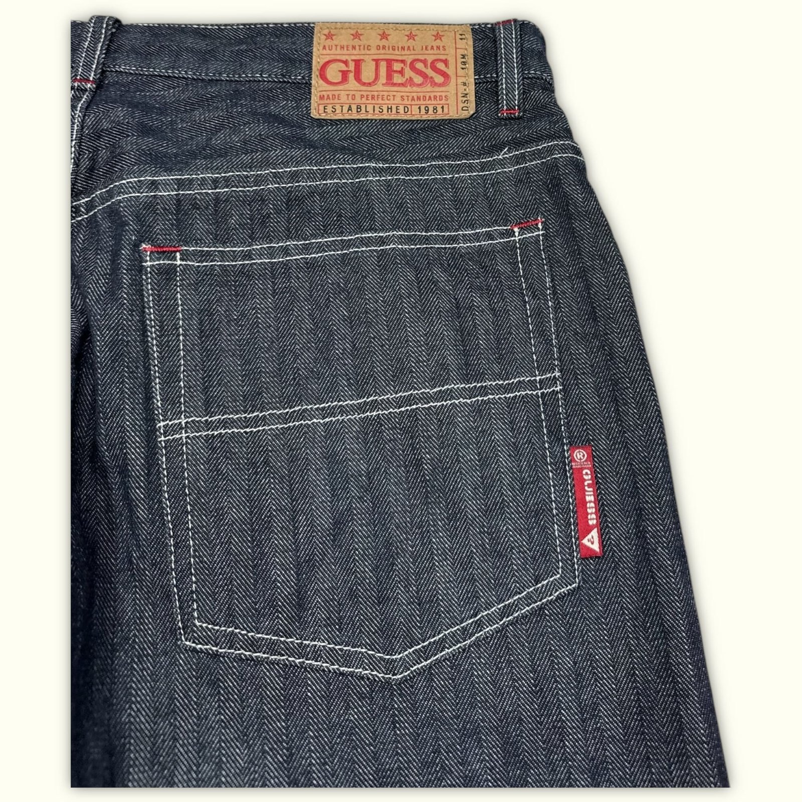 Guess Jean Baggy Homme 2000s Y2K – W36