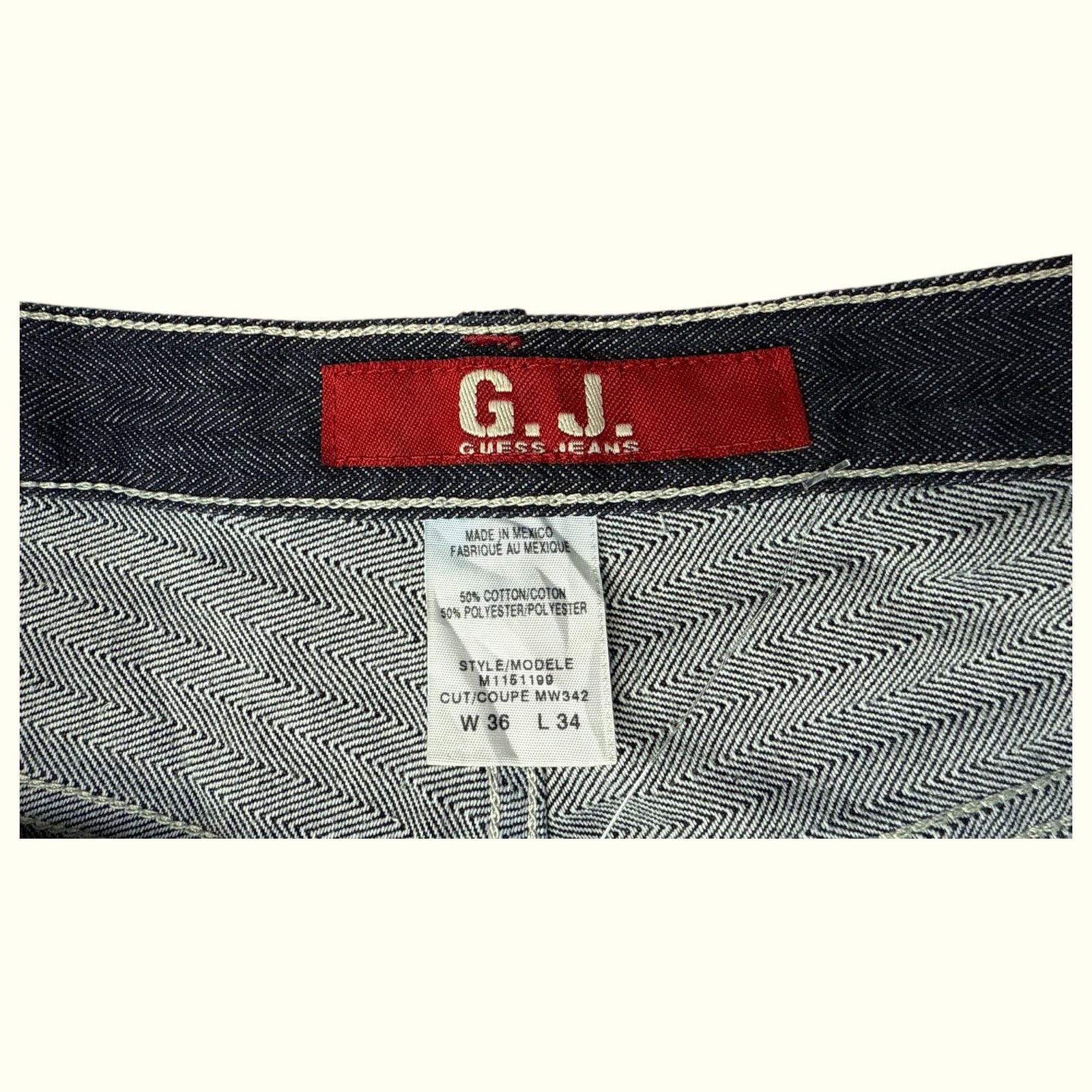 Guess Jean Baggy Homme 2000s Y2K – W36