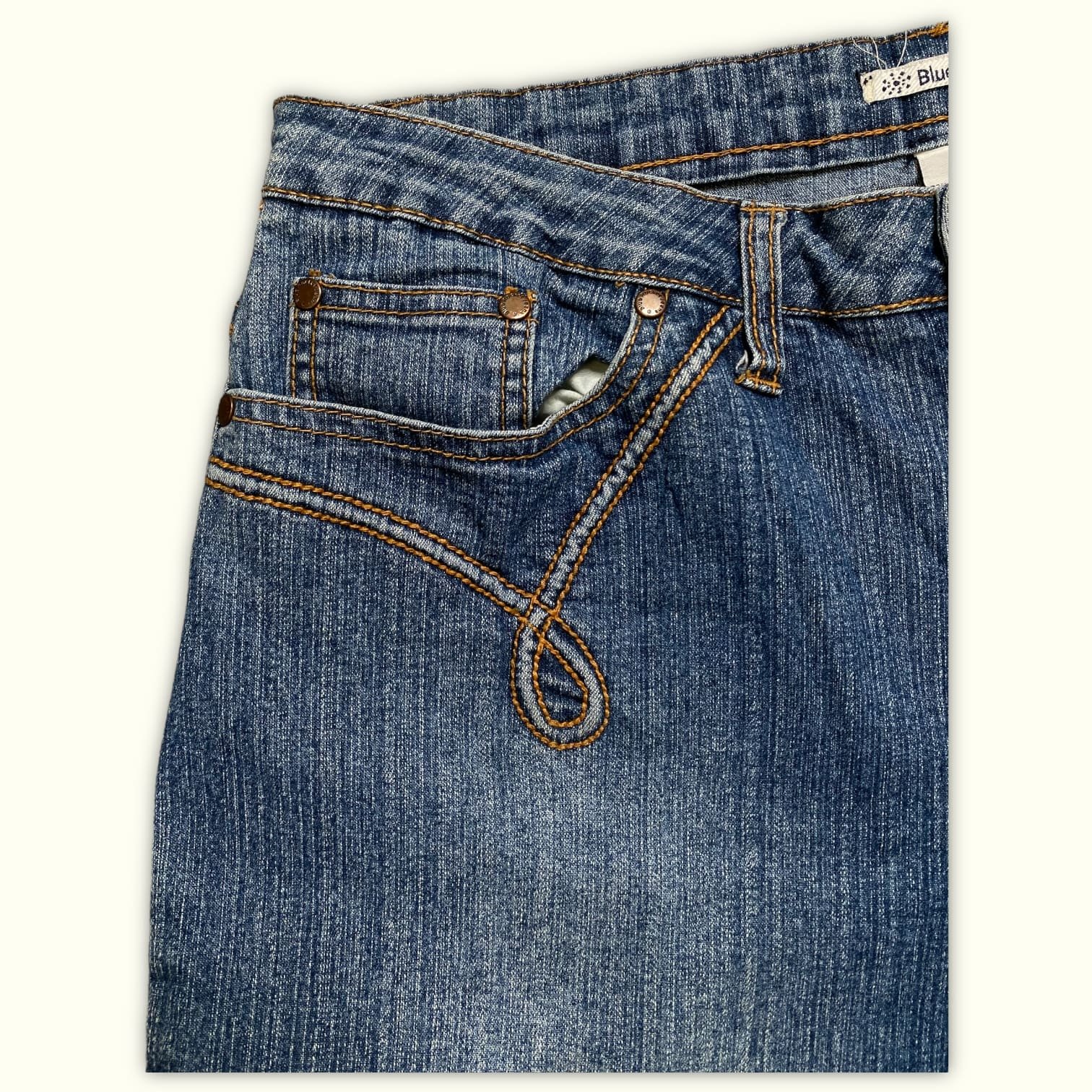 Blue Rocket Jeans Jean Regular Femme 2000s Y2K – W32