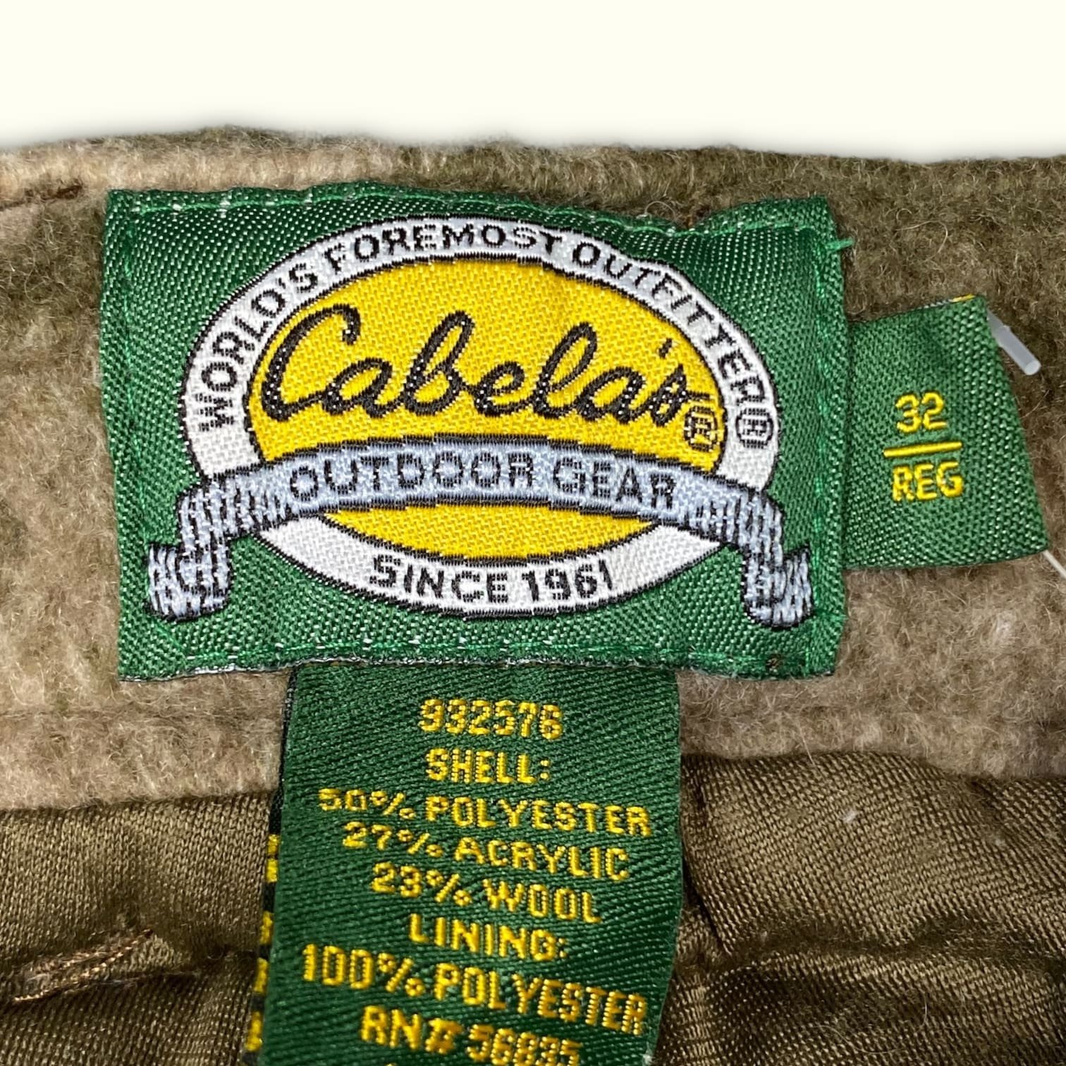 Cabela's Pantalon cargo Regular Homme 1990s Gorpcore – W32
