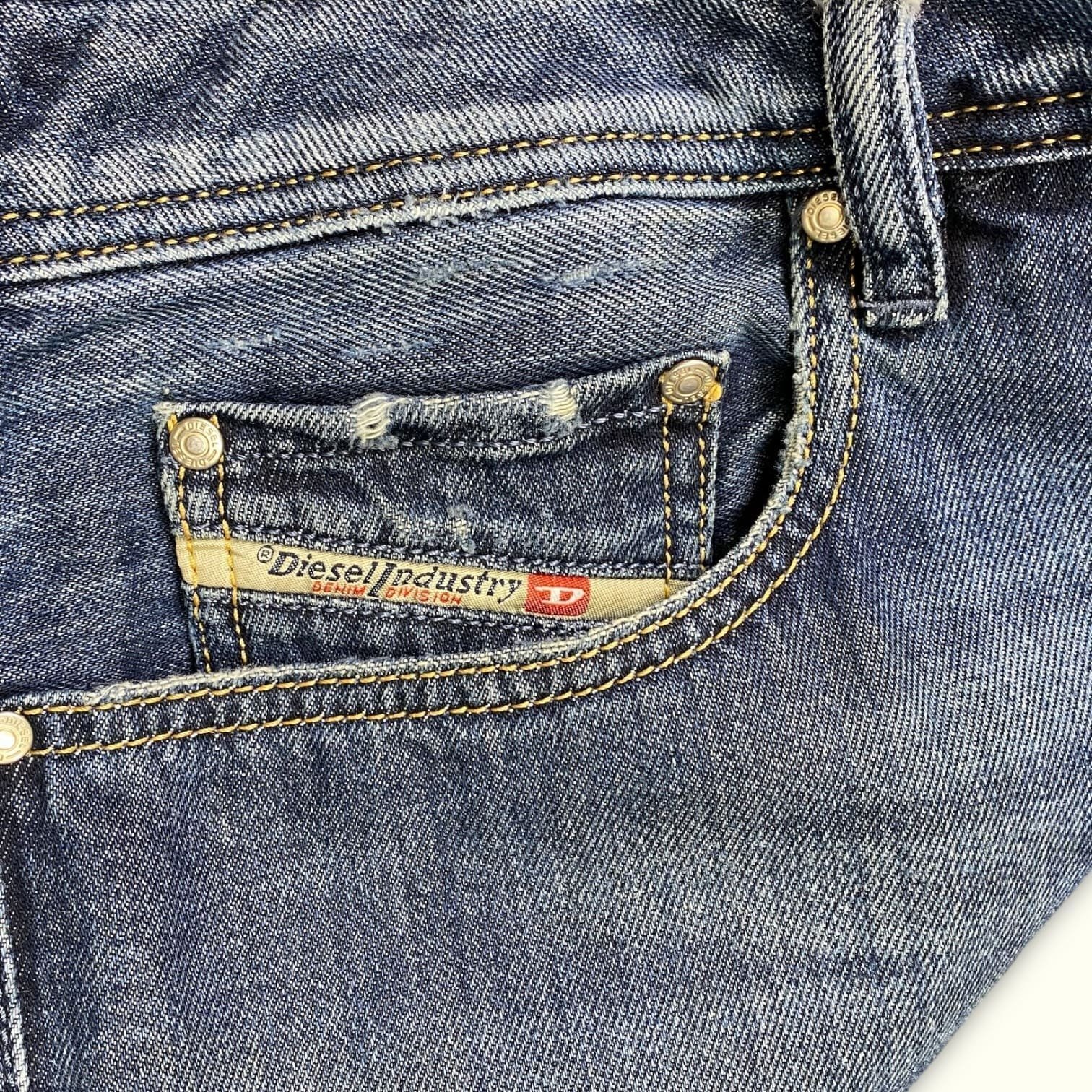 Diesel calças de ganga Regular Homem 2000s Y2K – W36