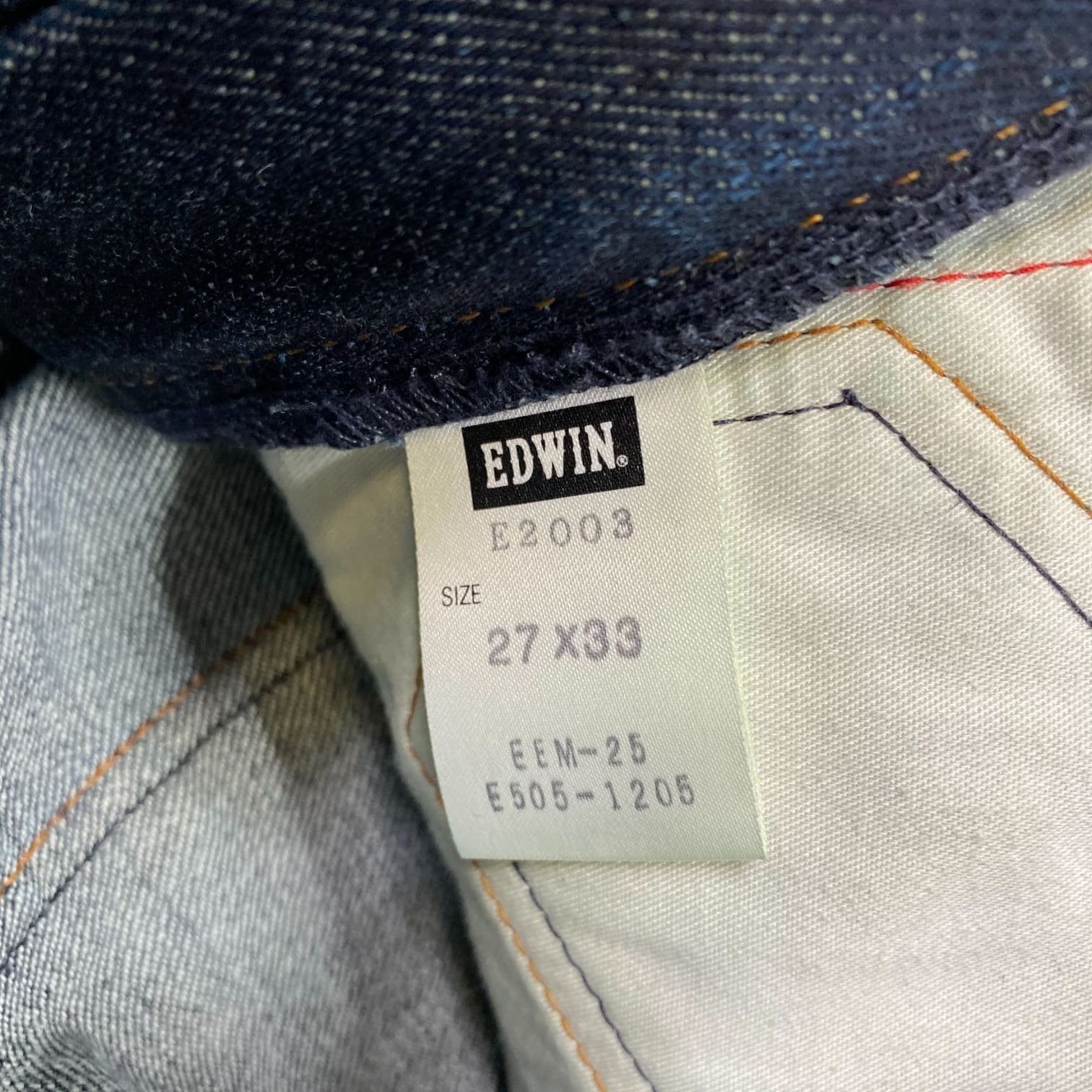 Edwin Jean Regular Homme 2000s Streetwear japonais – W27