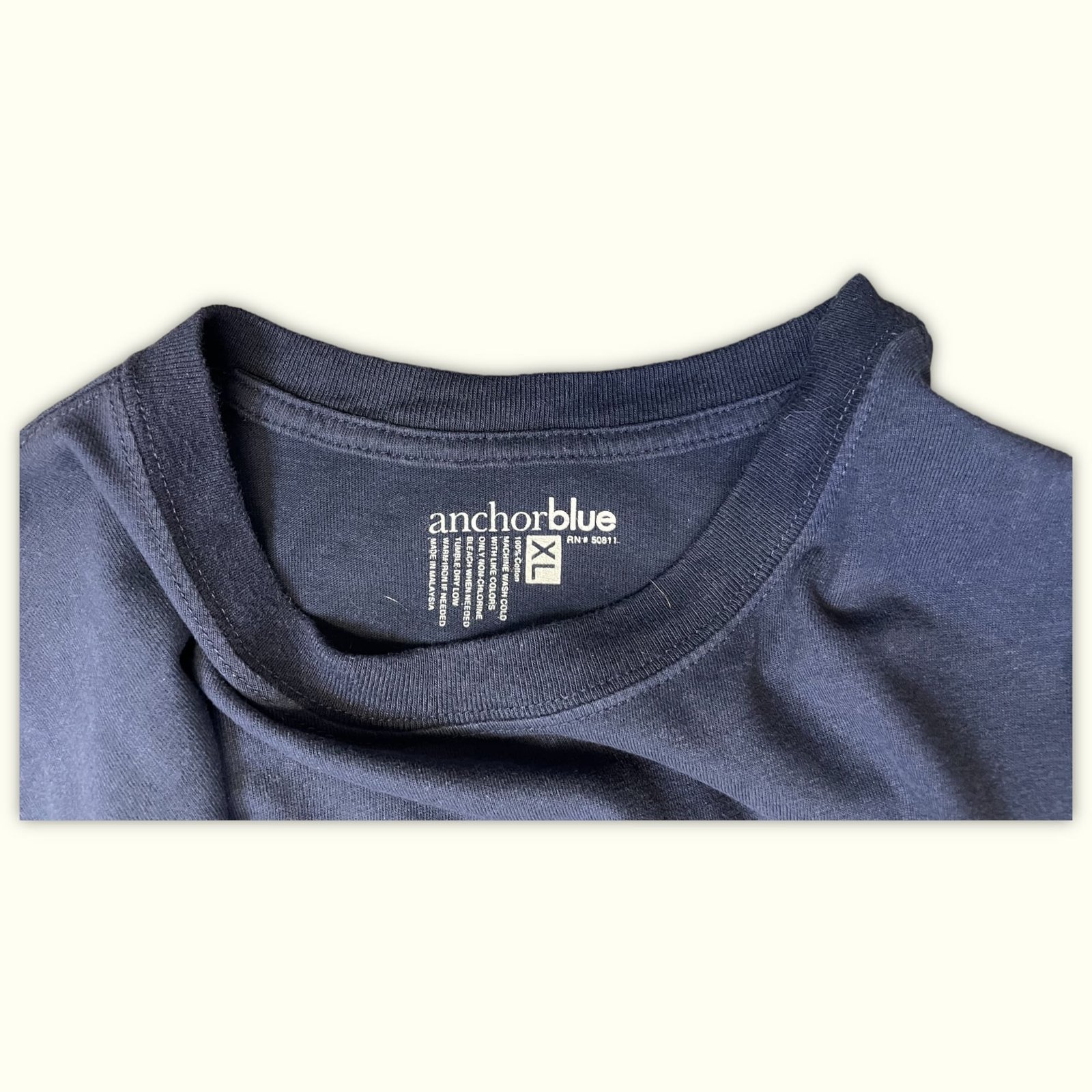 Anchor Blue T-shirt Regular Homme 2000s Vintage – XL