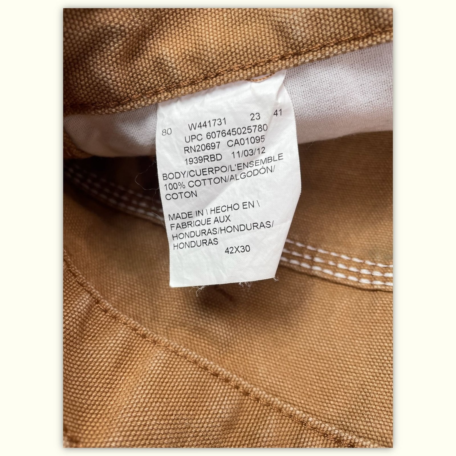 Dickies calças de ganga Largo Homem 2010s Roupa de trabalho – W42