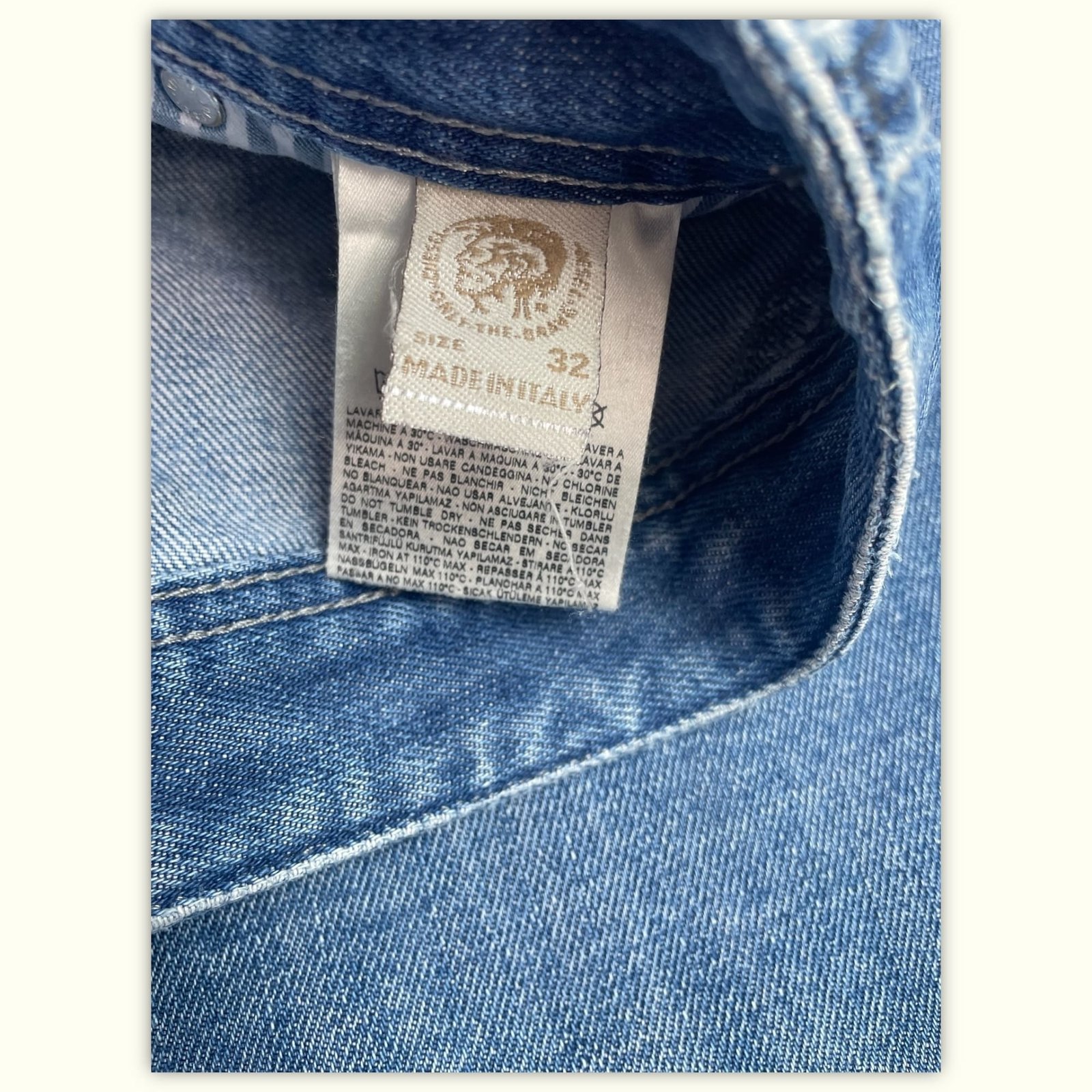 Diesel Jean Relaxed Homme 2000s Y2K – W32