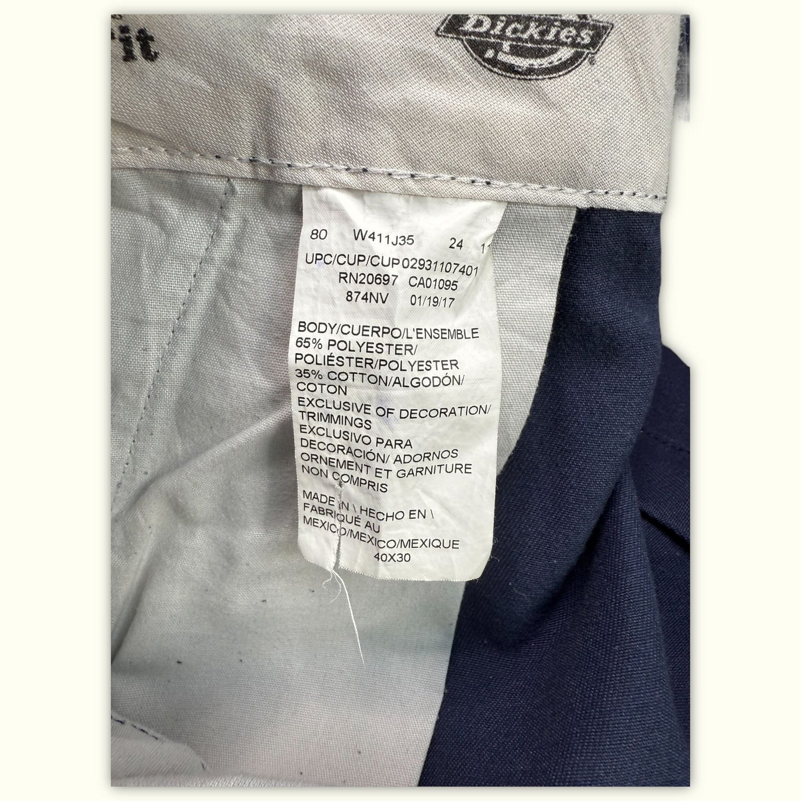 Dickies Chinosy Regular Mężczyźni Odzież robocza – W40