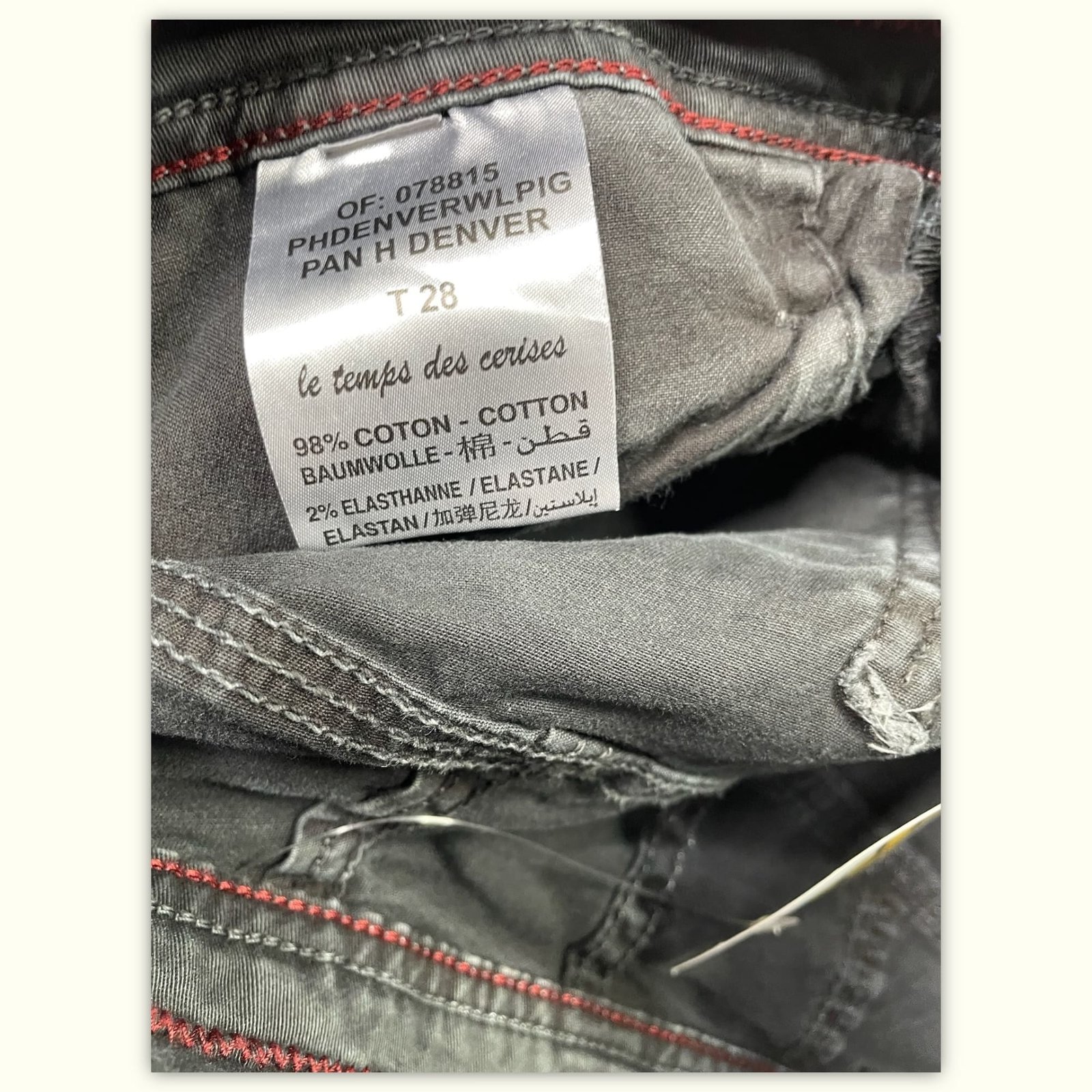 Le Temps Des Cerises Pantalon cargo Slim Homme Utility – W28