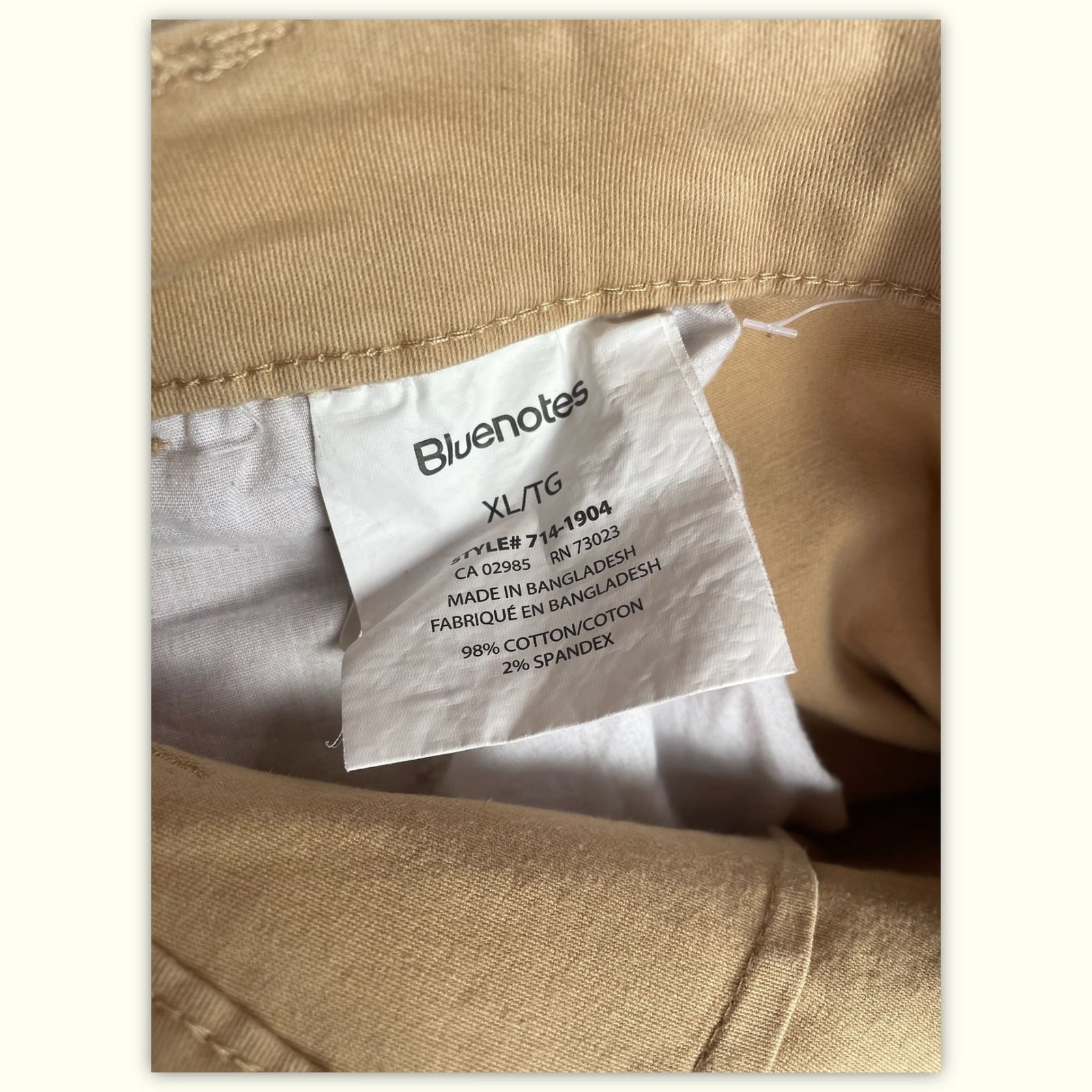 Bluenotes Pantalon cargo Regular Homme Utility – W32