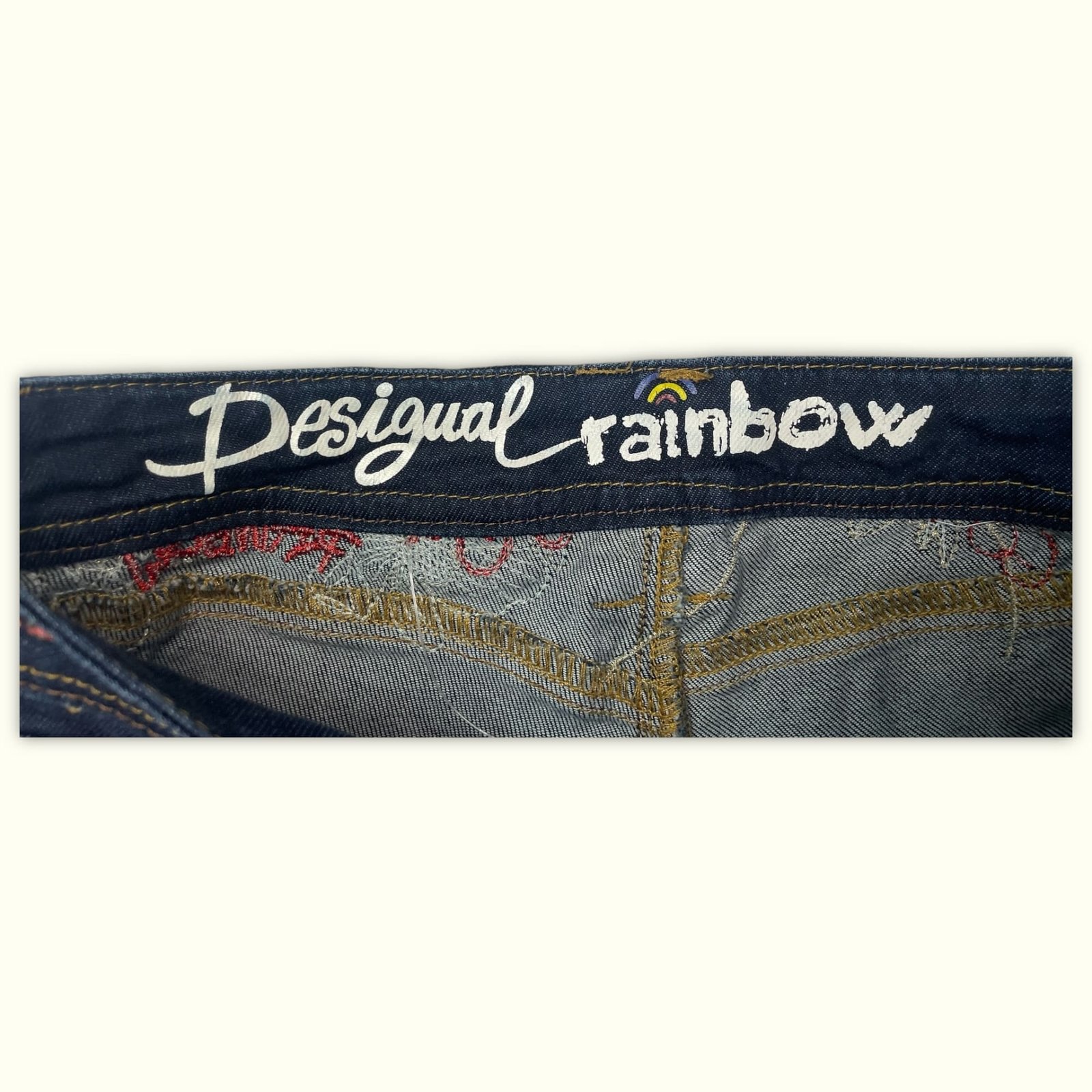 Desigual Jean Slim Femme 2010s Boho – W26