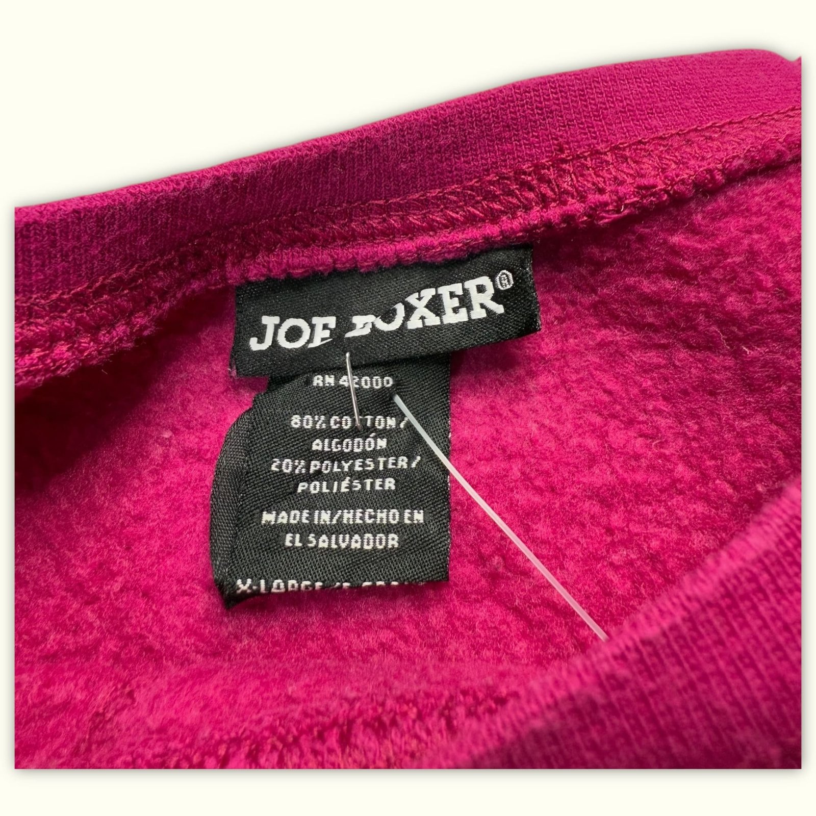 Joe Boxer Sweat Oversize Homme 2000s Streetwear – XL