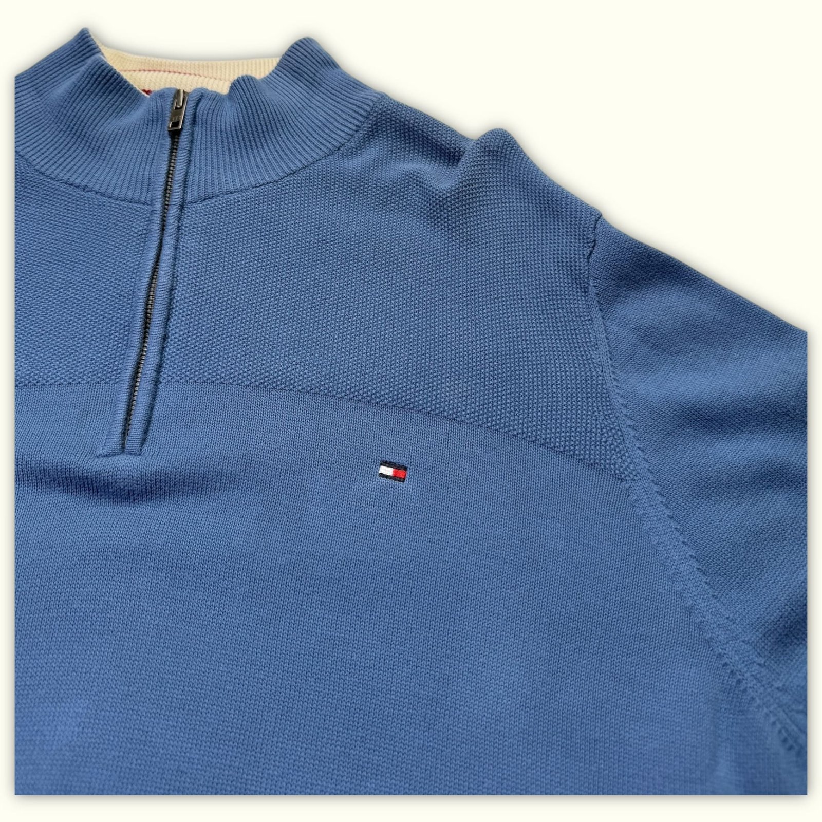 Tommy Hilfiger Demi-zip Regular Homme Preppy – XXL