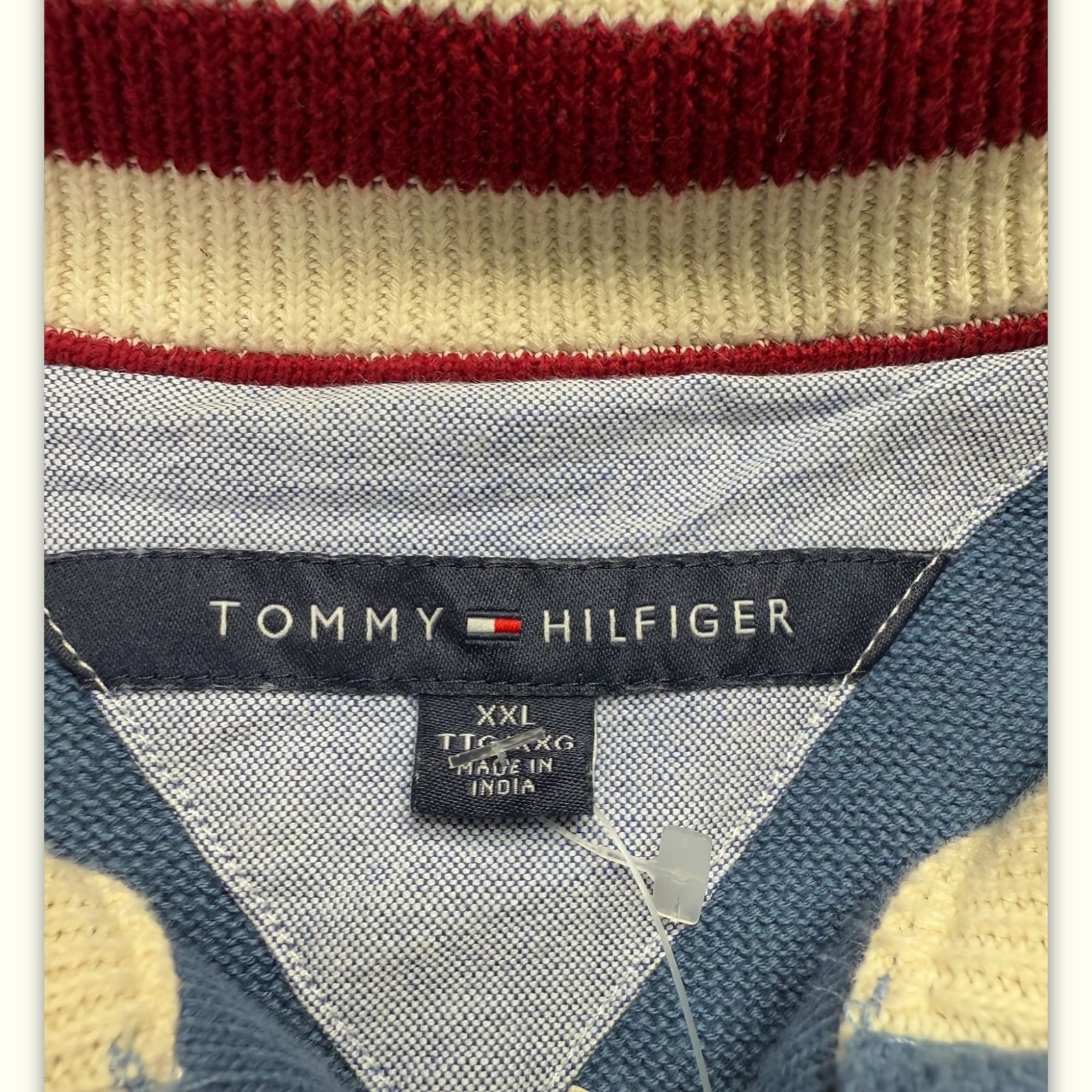 Tommy Hilfiger Demi-zip Regular Homme Preppy – XXL