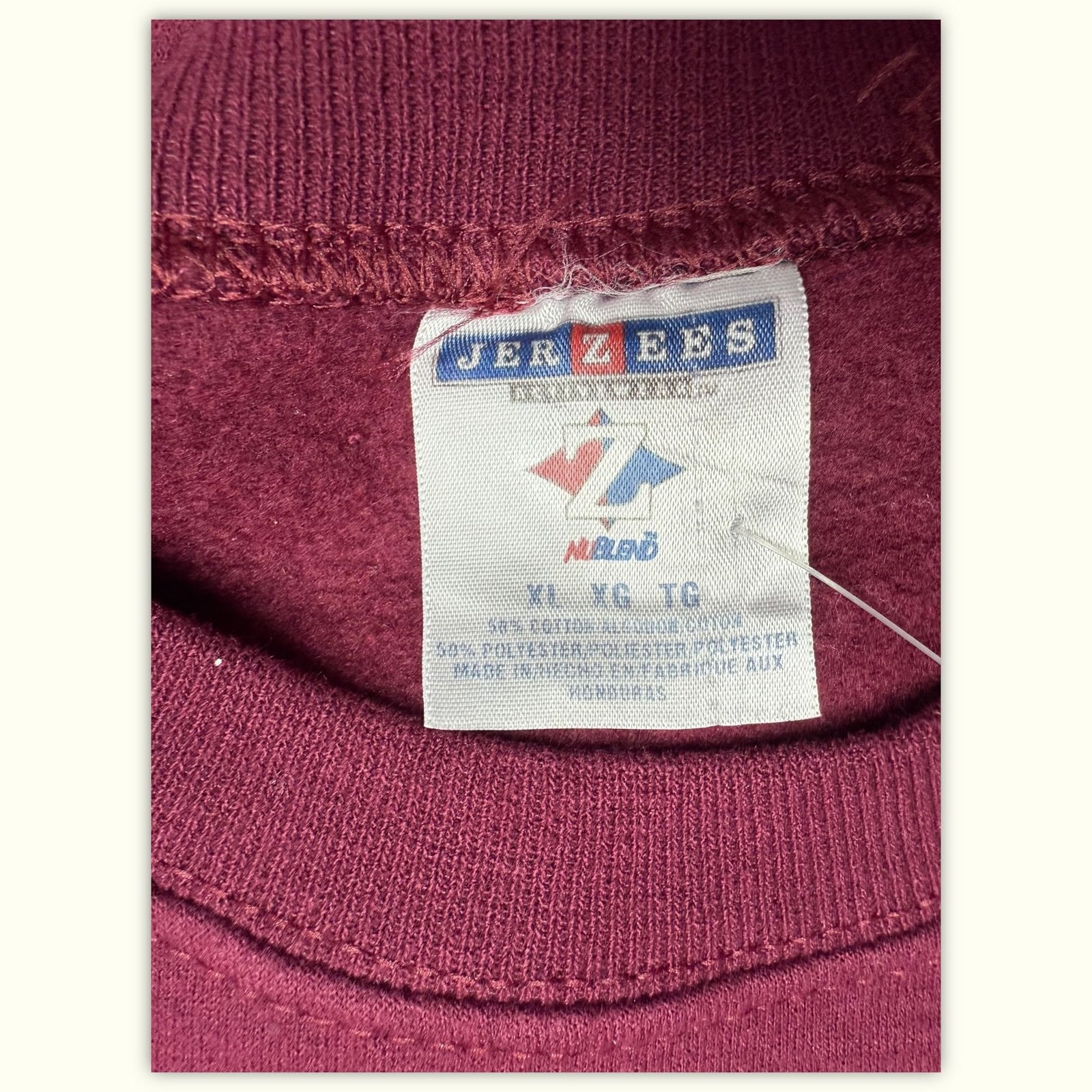 Jerzees Sudadera Oversize Hombre 1990s Vintage – XL