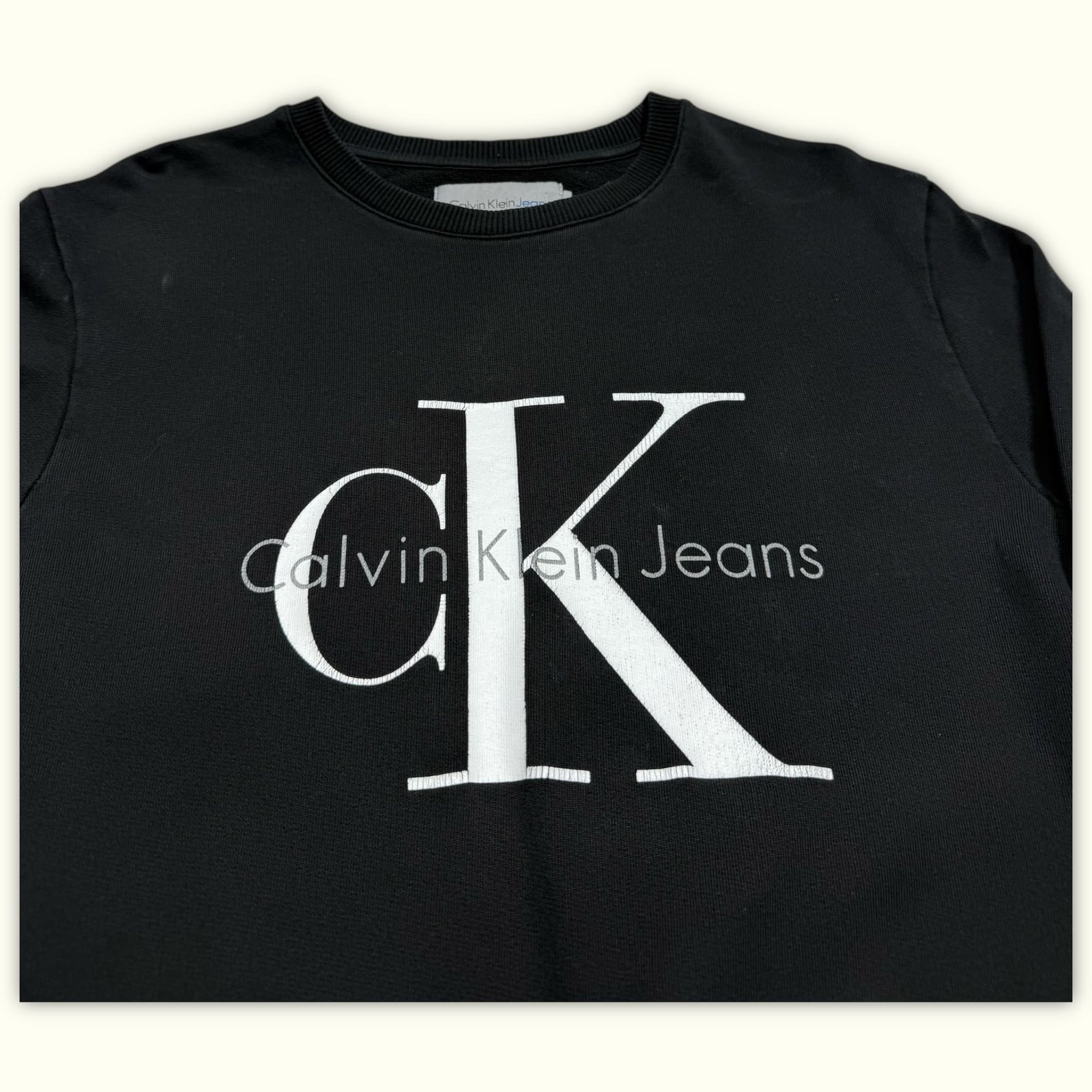 Calvin Klein Jeans Sweat Regular Homme Minimaliste – S