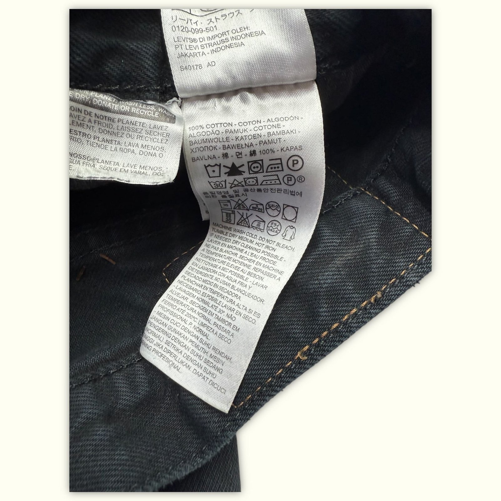 Levi'S Jean Regular Homme 2010s Grunge – W33