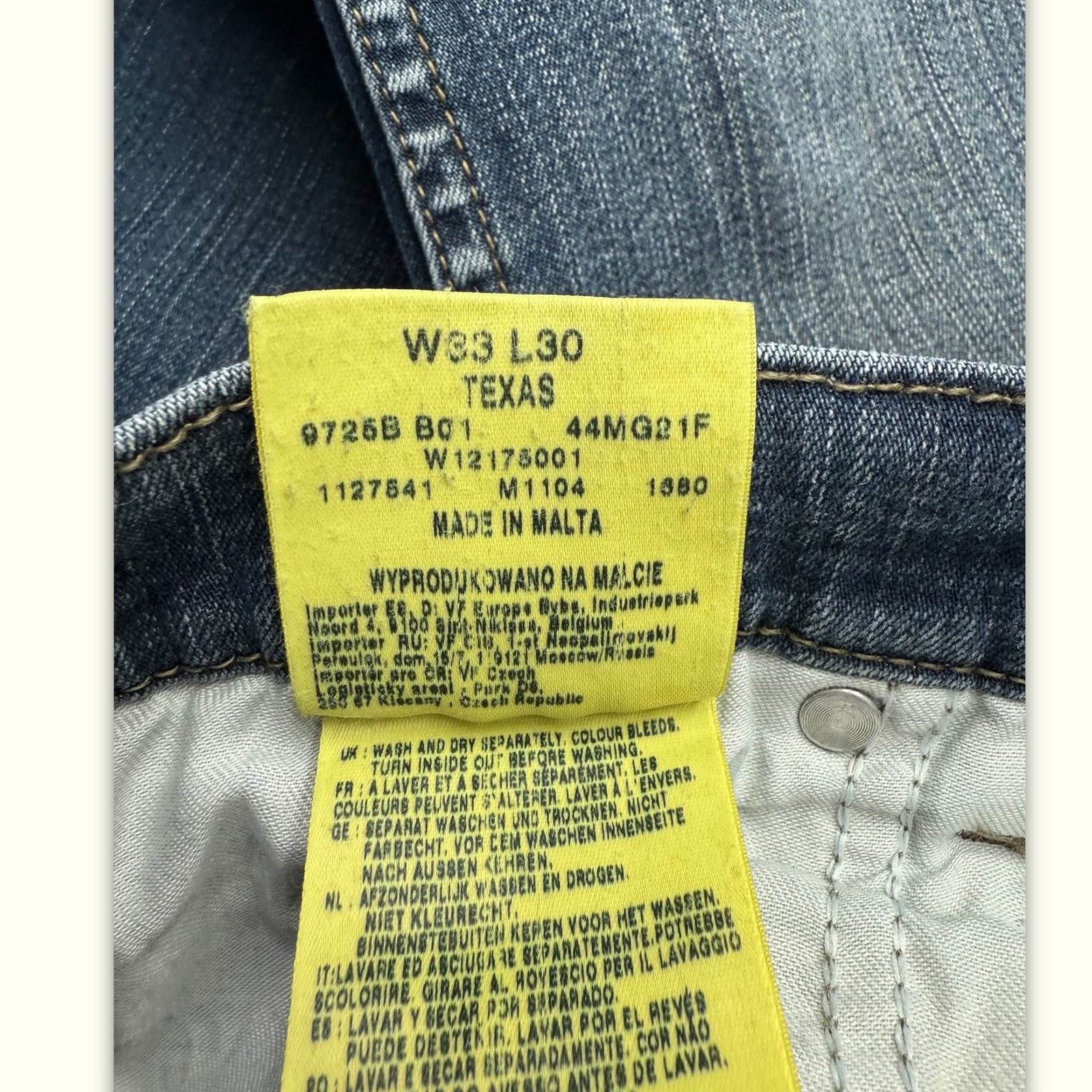 Wrangler Jean Regular Homme 2000s Western – W33