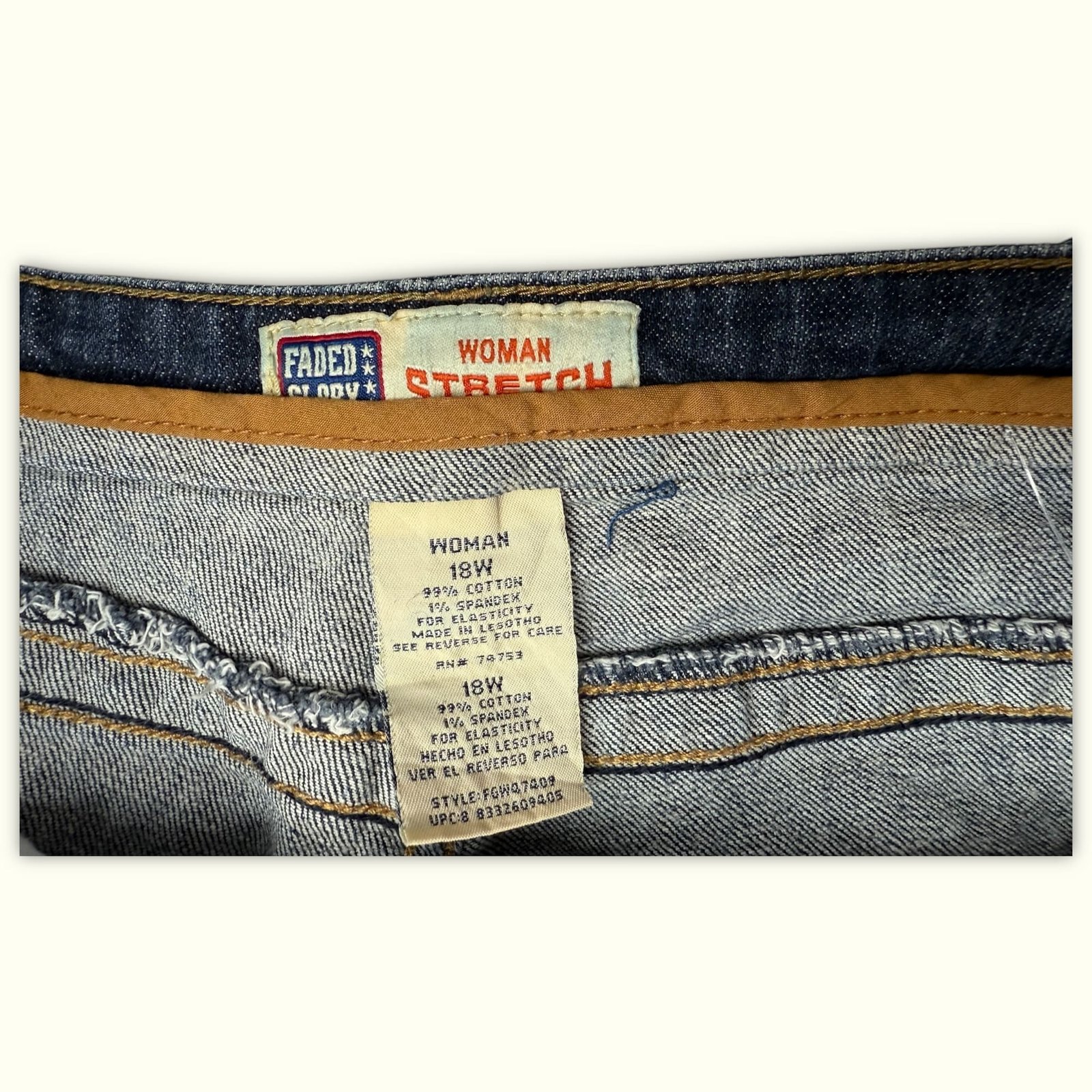 Faded Glory Jean Regular Femme 2000s Casual chic – W36