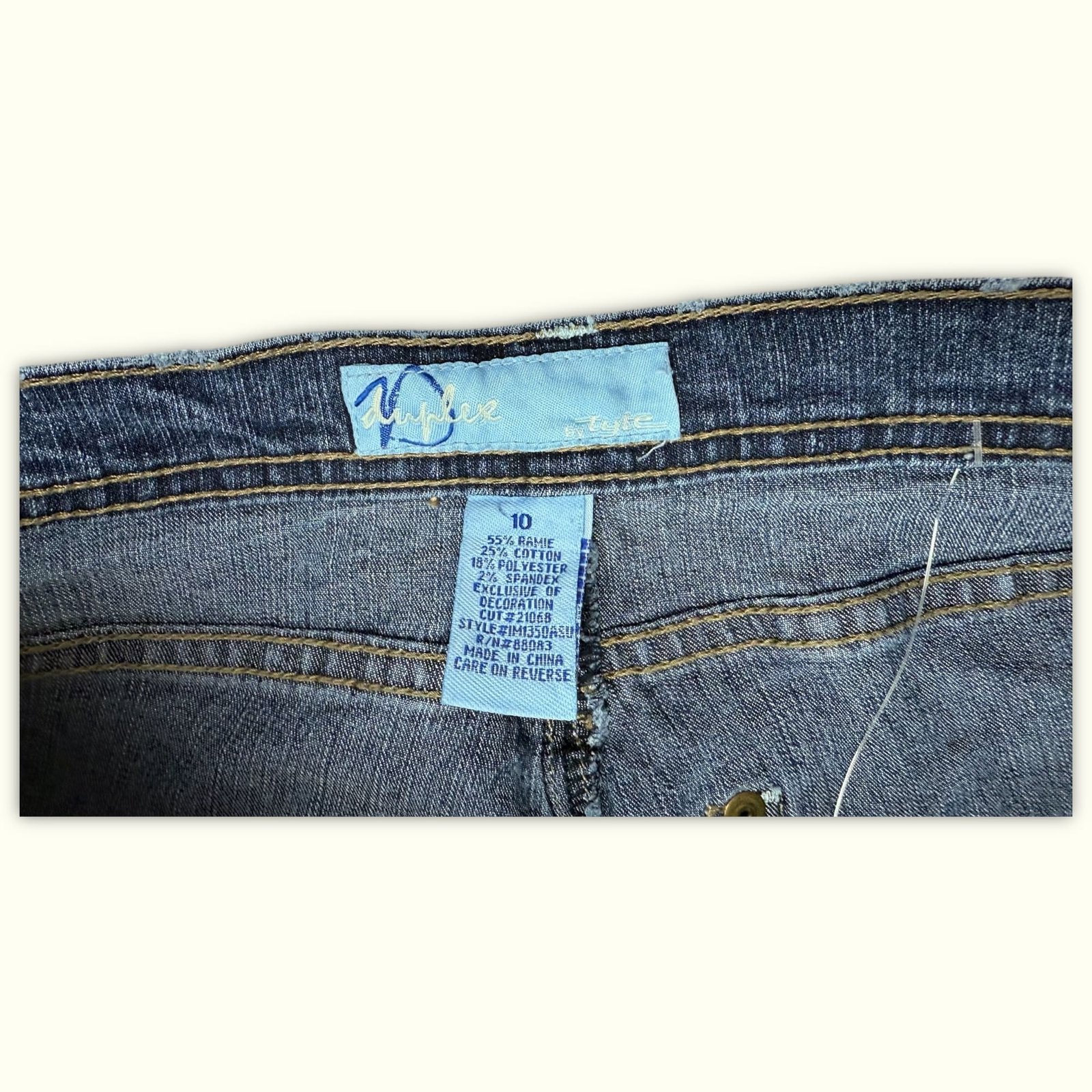 Duplex By Tyte Jean Évasé Femme 2000s Y2K – W32