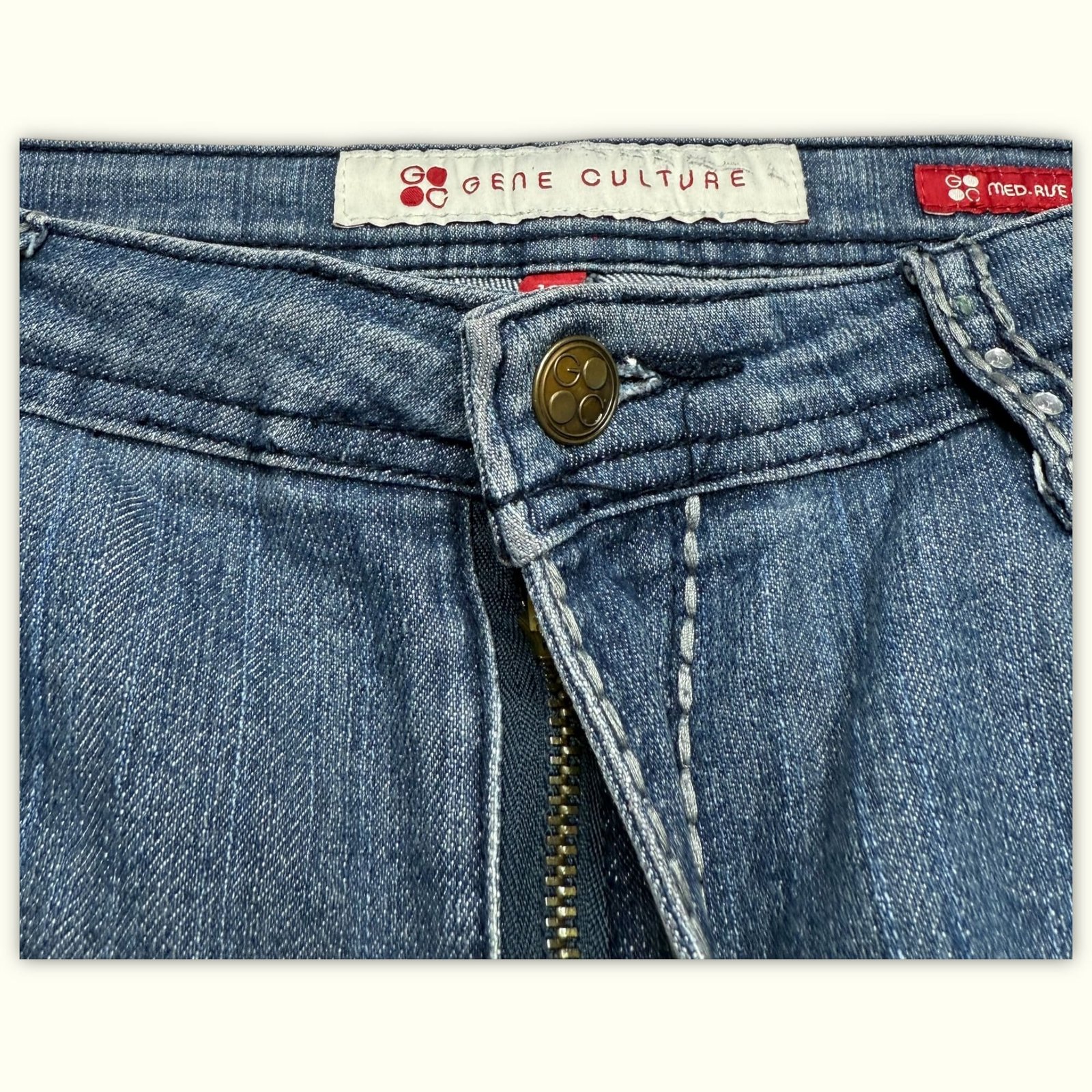 Gene Culture Jean Regular Femme 2000s Y2K – W34