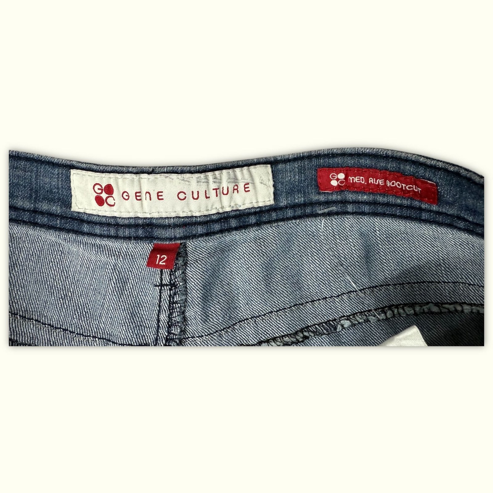Gene Culture Jean Regular Femme 2000s Y2K – W34