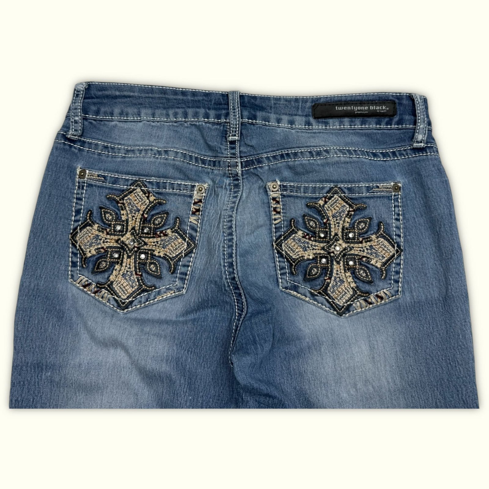 Twentyone Black Jean Évasé Femme 2000s Y2K – W30