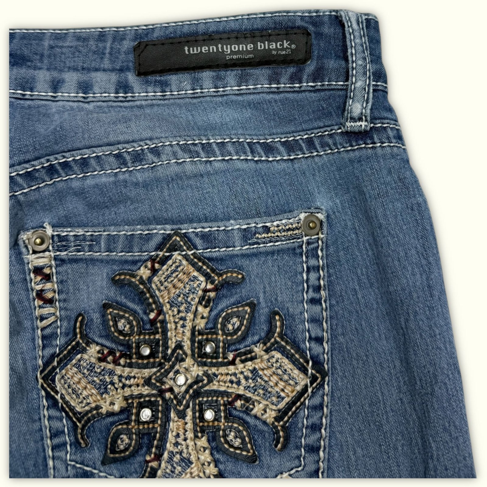 Twentyone Black Jean Évasé Femme 2000s Y2K – W30