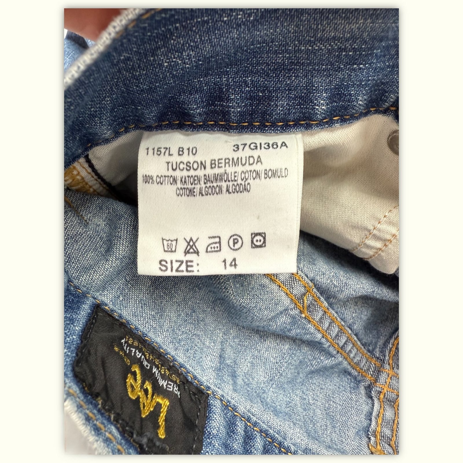 Lee Bermuda Large Homme Y2K – W28
