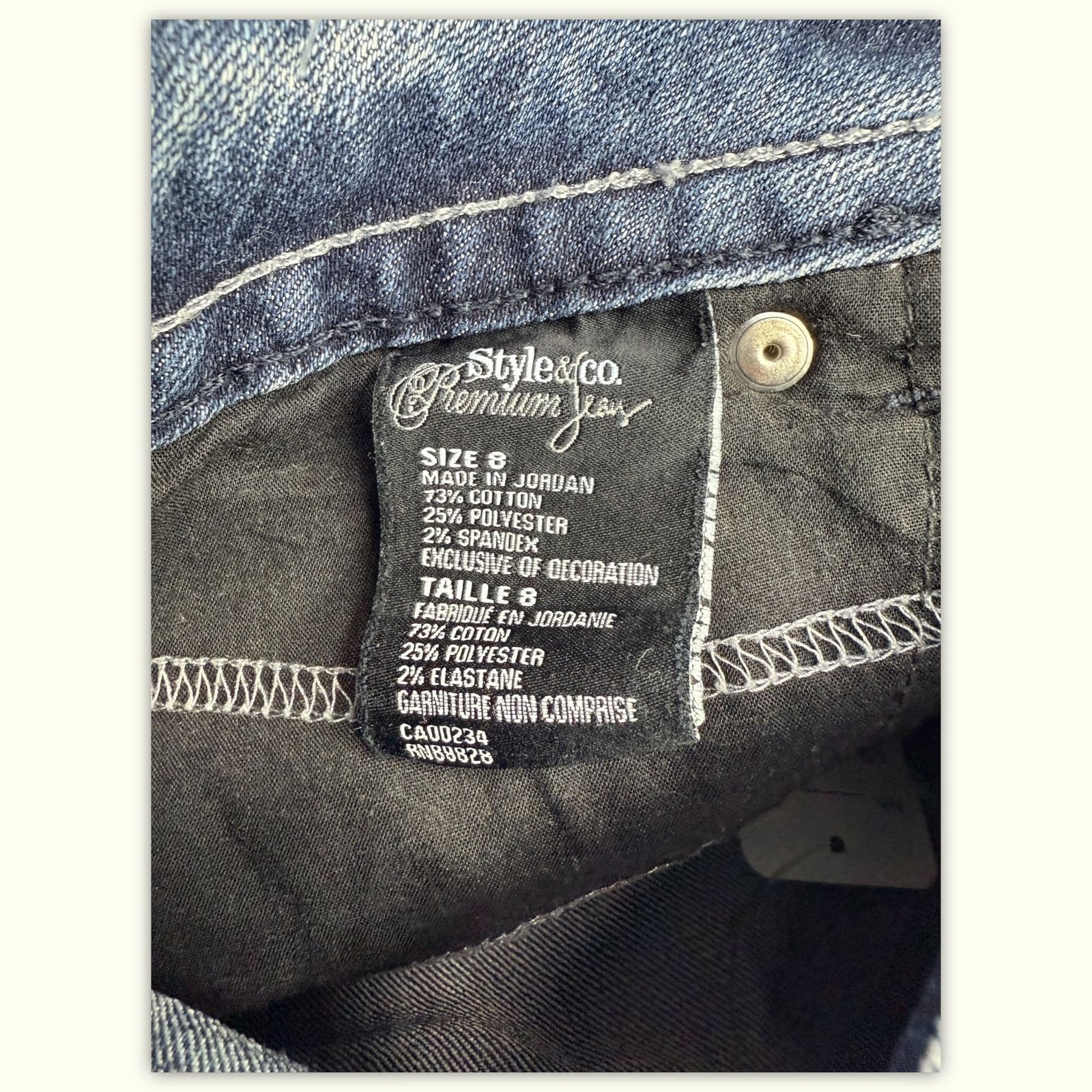 Style & Co. Jean Regular Femme 2000s Y2K – W30