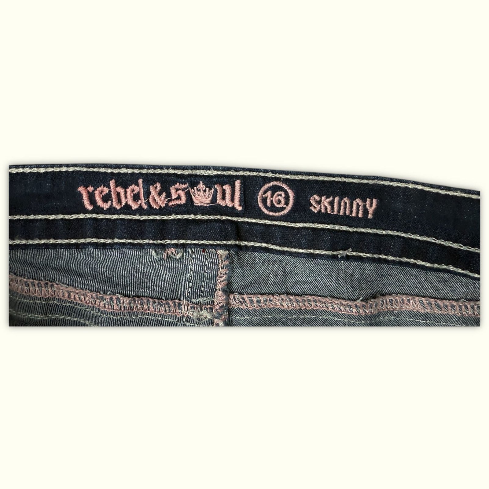 Rebel&Soul Jean Skinny Femme 2010s Y2K – W36