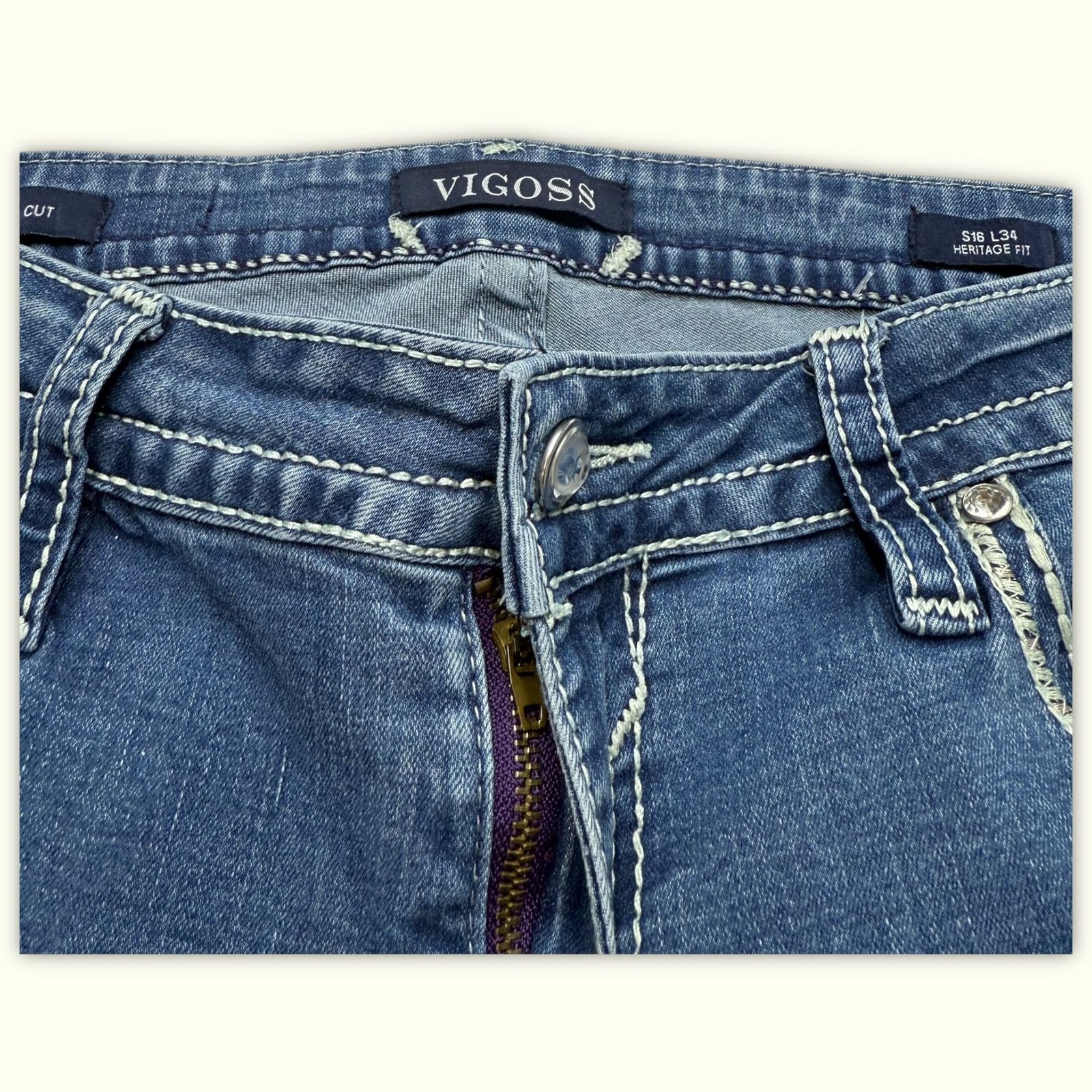 Vigoss Jean Bootcut Femme 2010s Y2K – W34