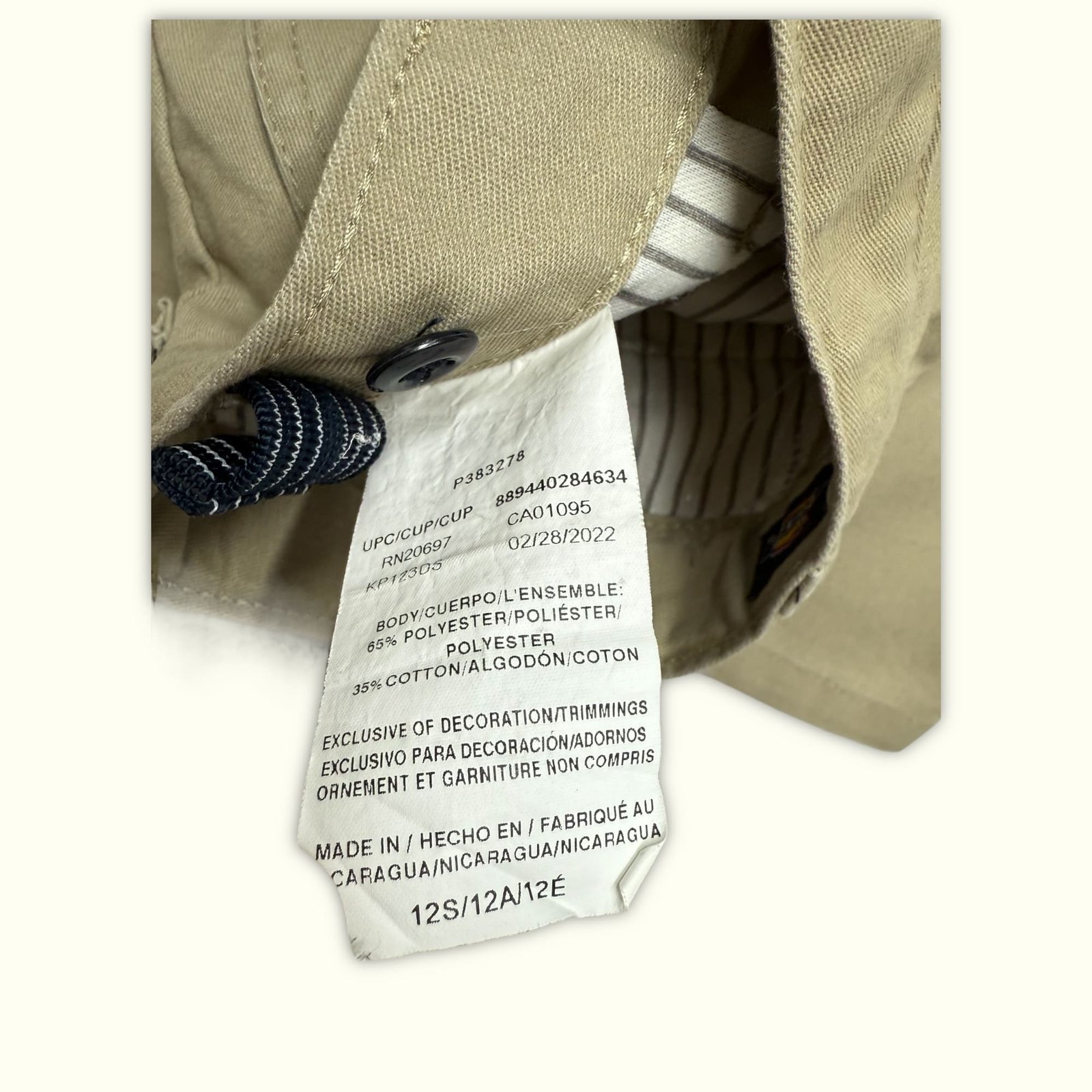 Dickies Chino Regular Garçon Workwear – W24