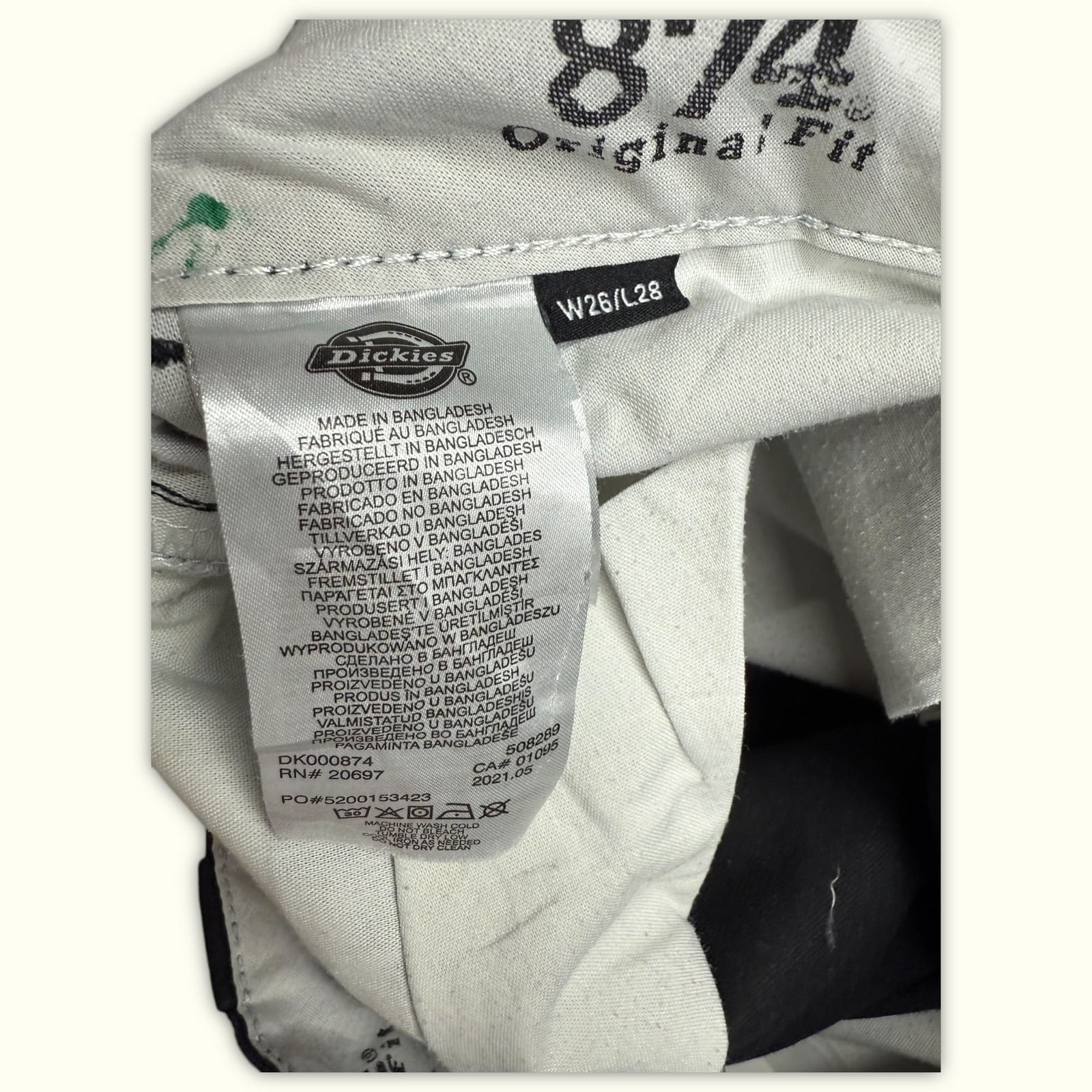 Dickies Chino Regular Homme Workwear – W26