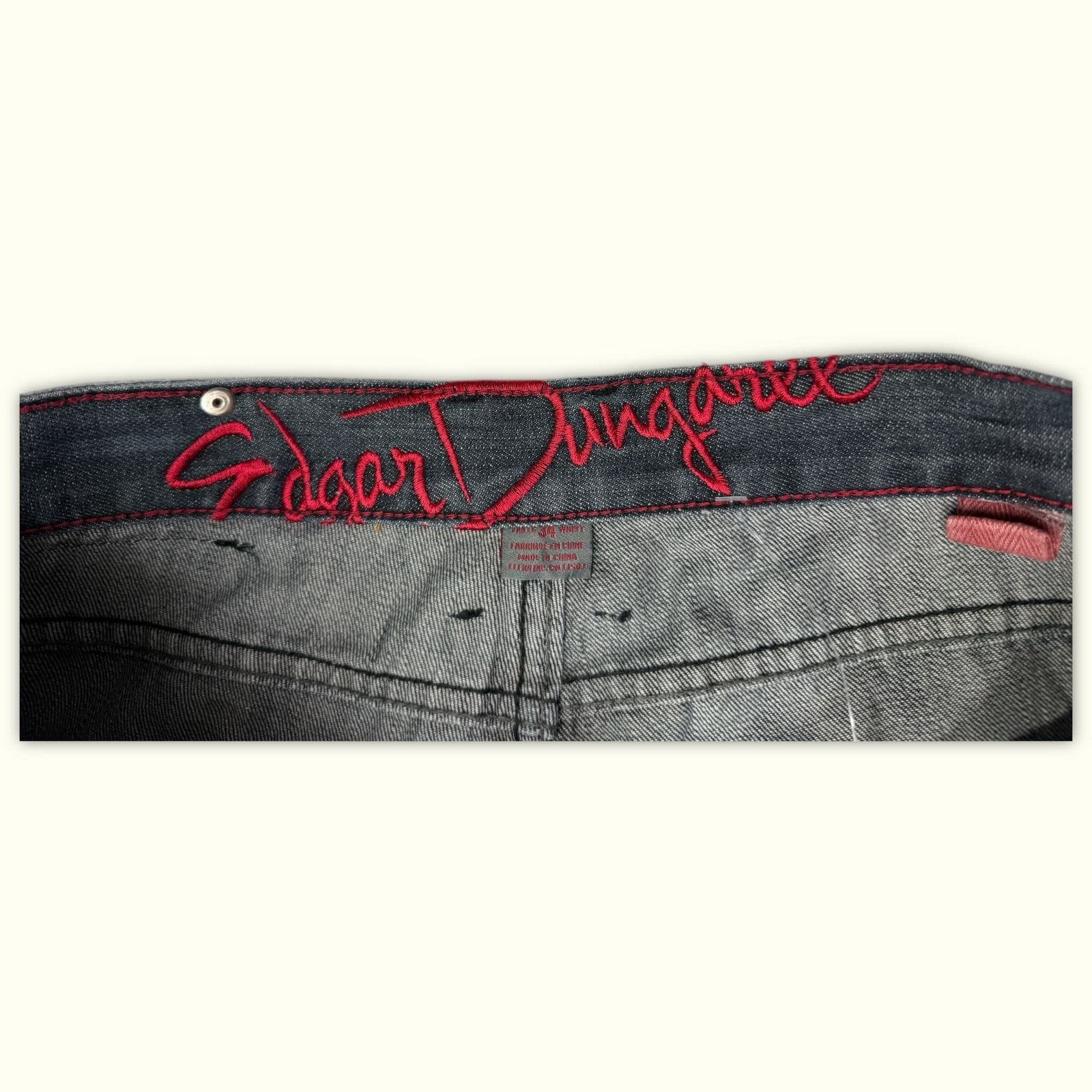 Edgar Dungaree Jean Regular Homme 2000s Y2K – W34
