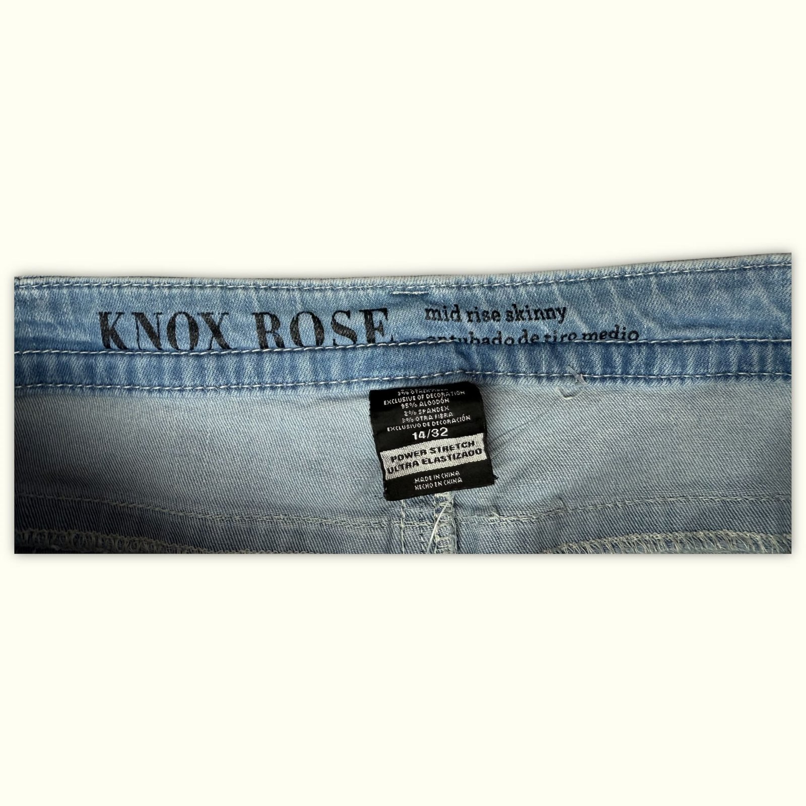 Knox Rose Jean Skinny Femme Boho – W34