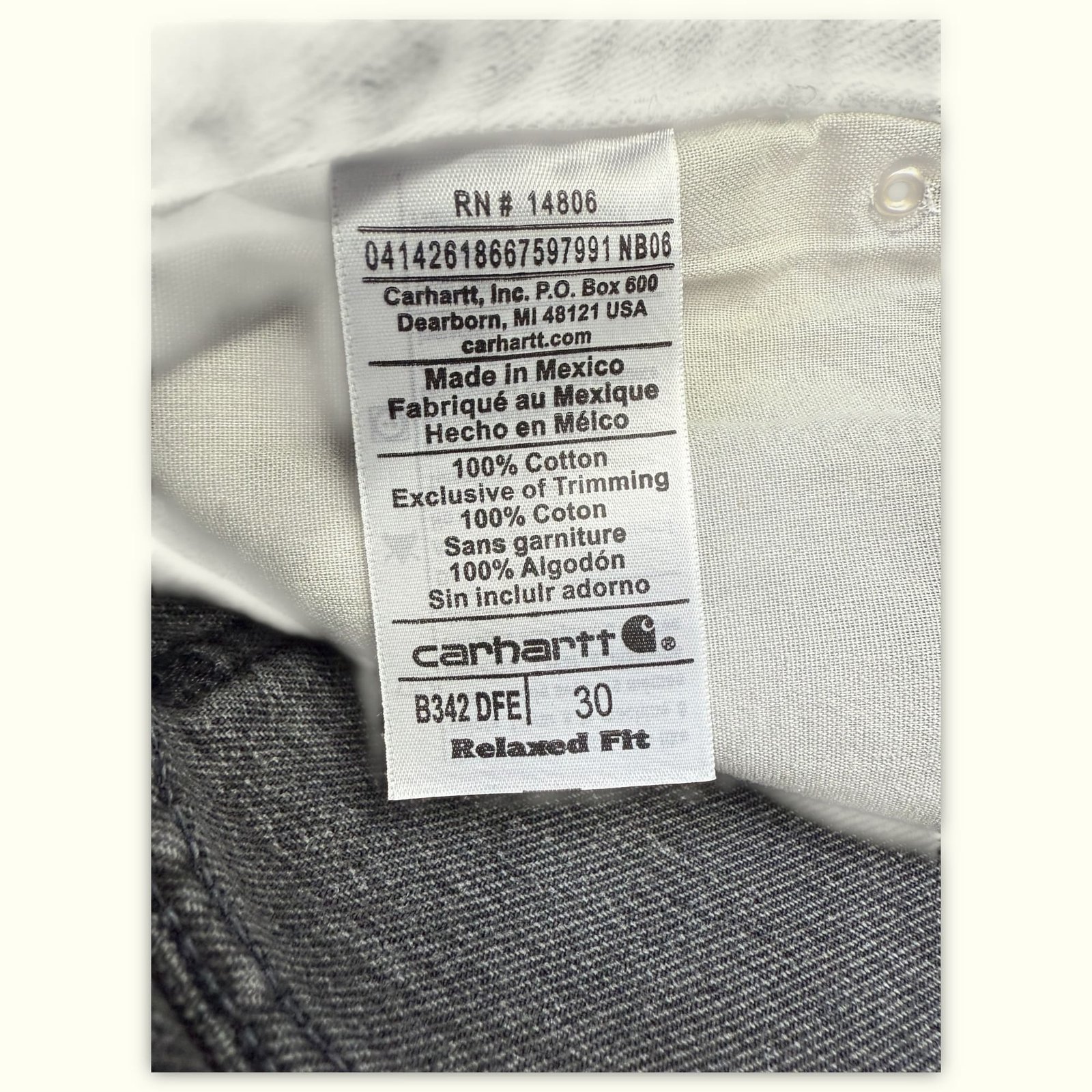 Carhartt Jean Relaxed Femme 2000s Workwear – W30