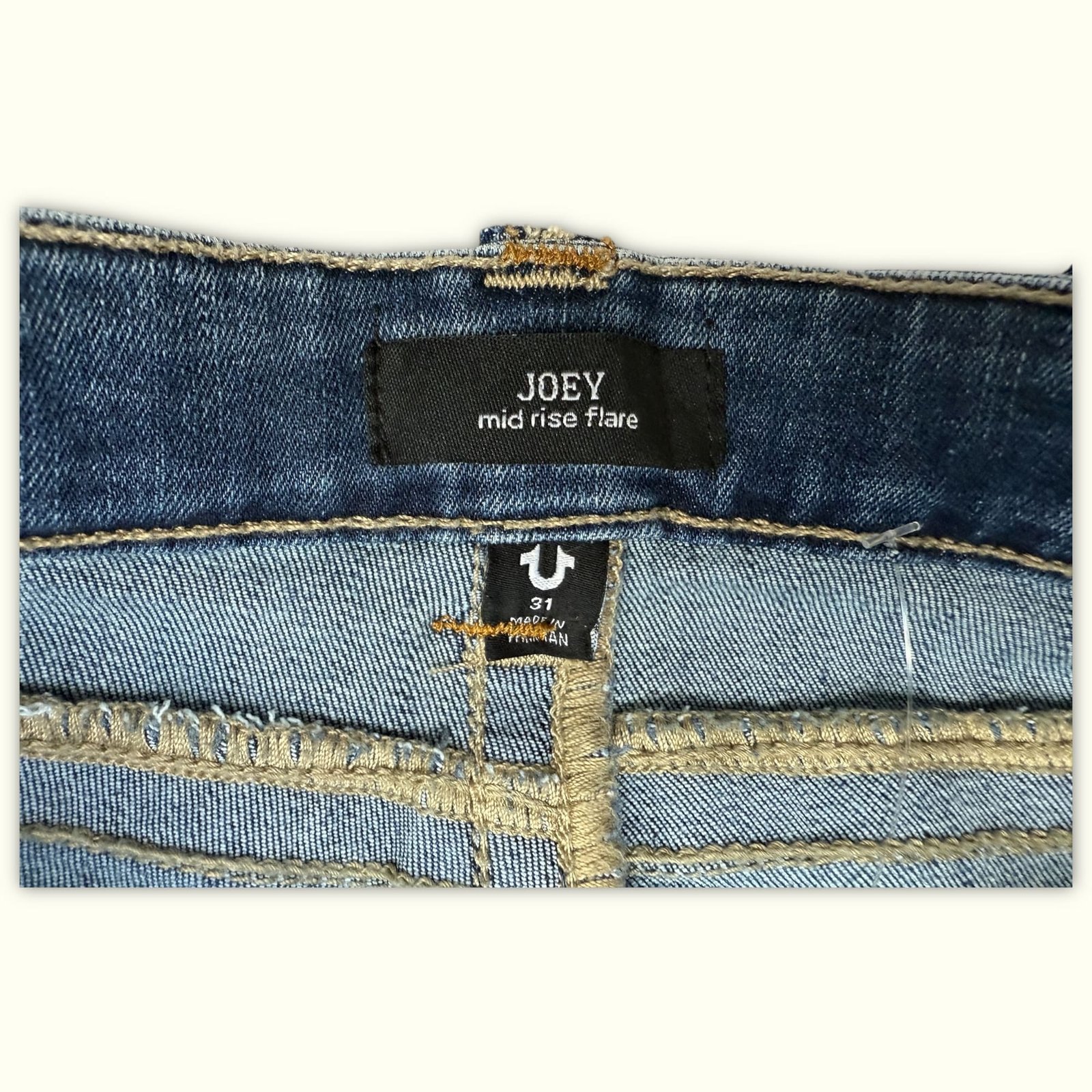 True Religion Jean Évasé Femme Y2K – W31