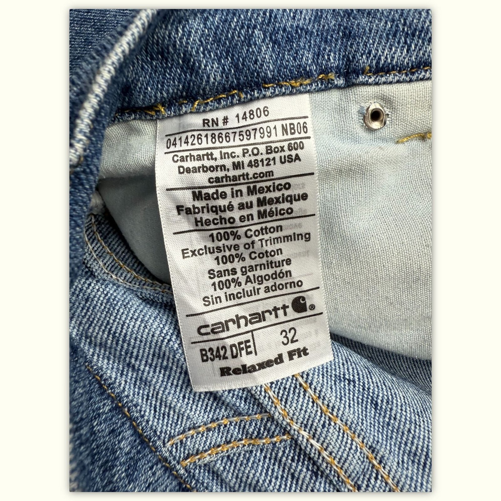Carhartt Jean Relaxed Femme 2000s Workwear – W32