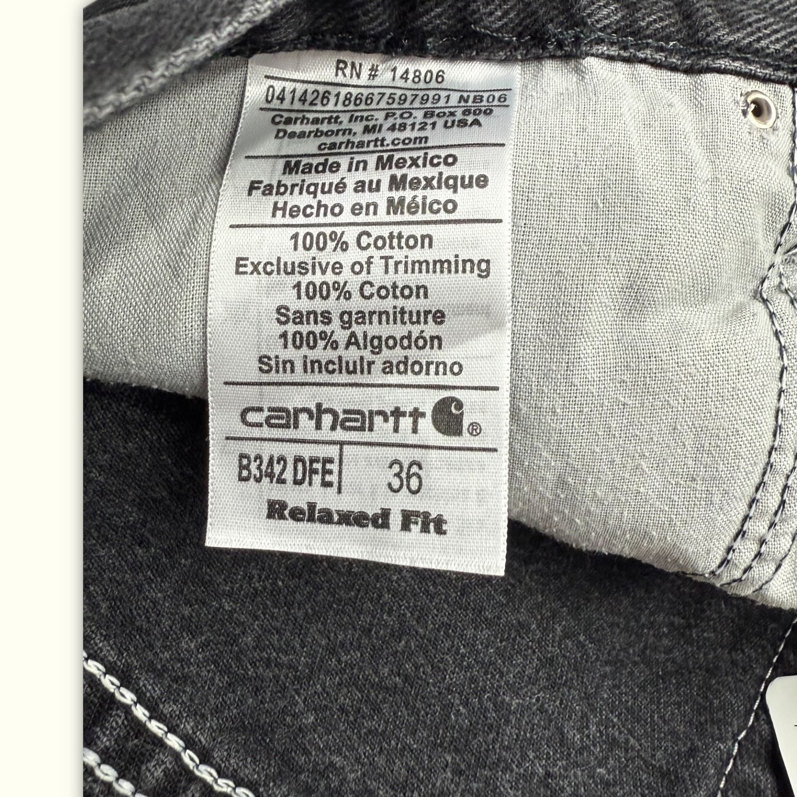 Carhartt Jean Relaxed Homme Workwear – W36