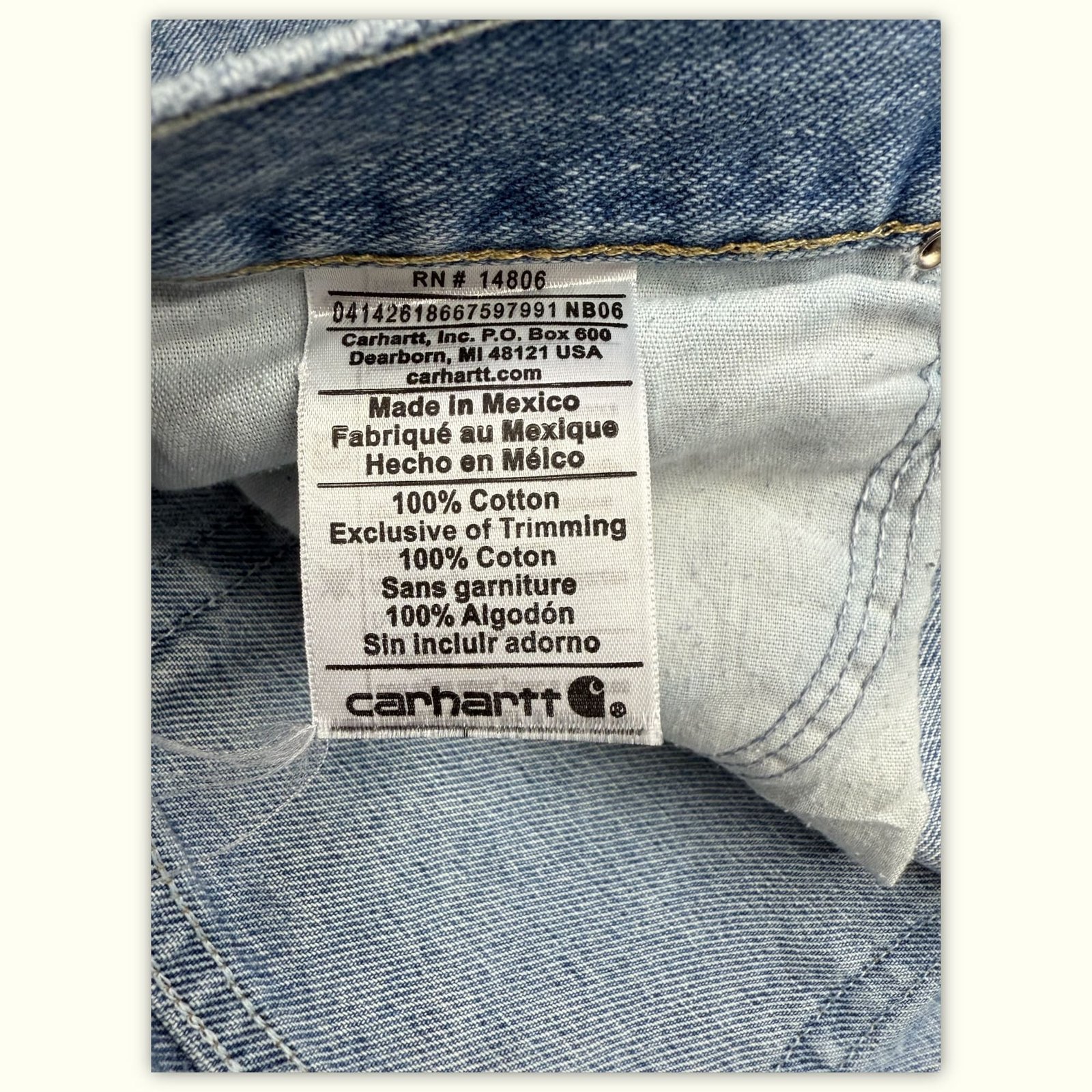 Carhartt Jean Relaxed Homme 2000s Workwear – W48