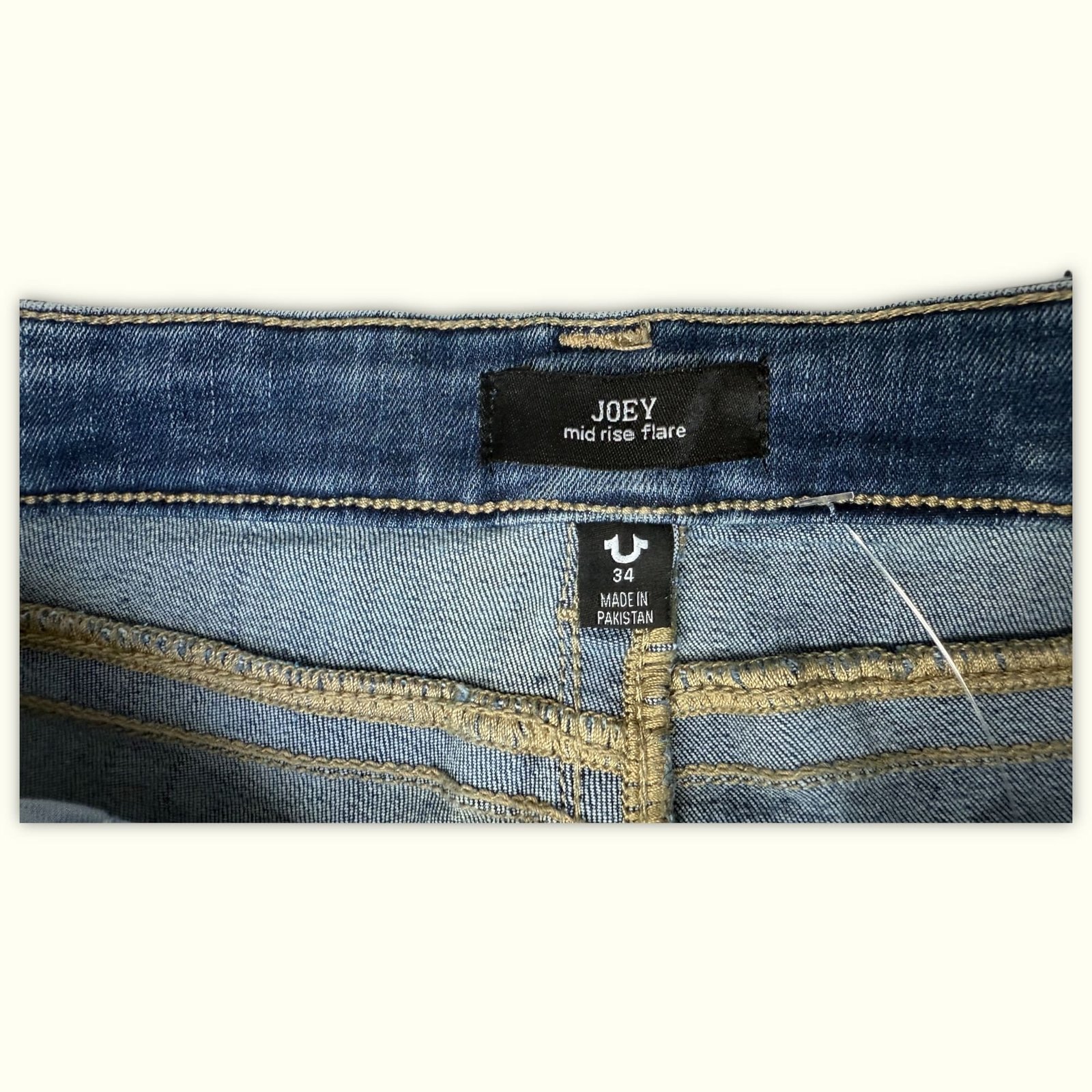 True Religion Jean Évasé Femme Y2K – W34