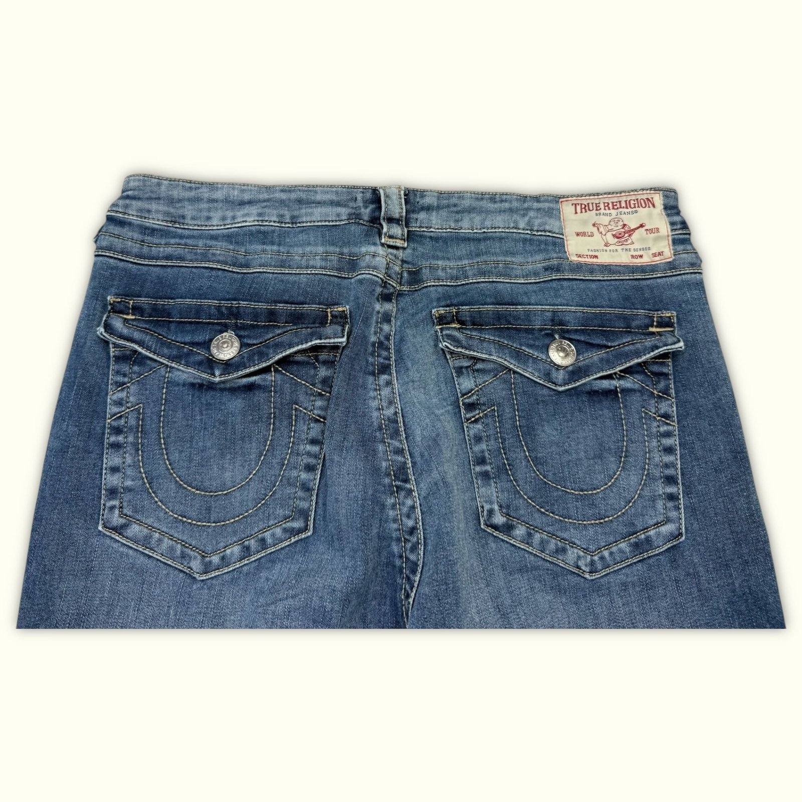 True Religion Jean Évasé Femme Y2K – W34