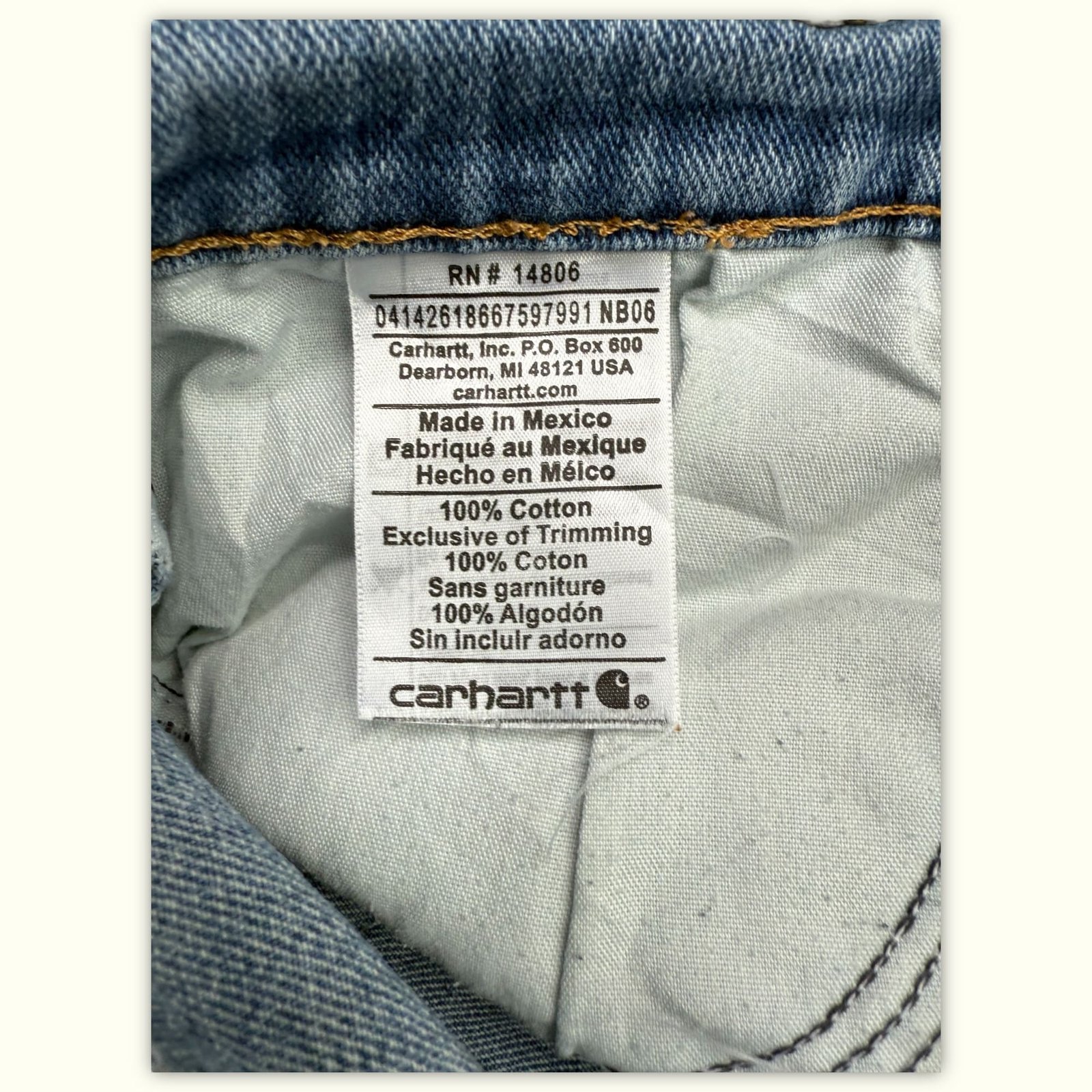 Carhartt Jeans Relaxed Uomo 2000s Abbigliamento da lavoro – W46